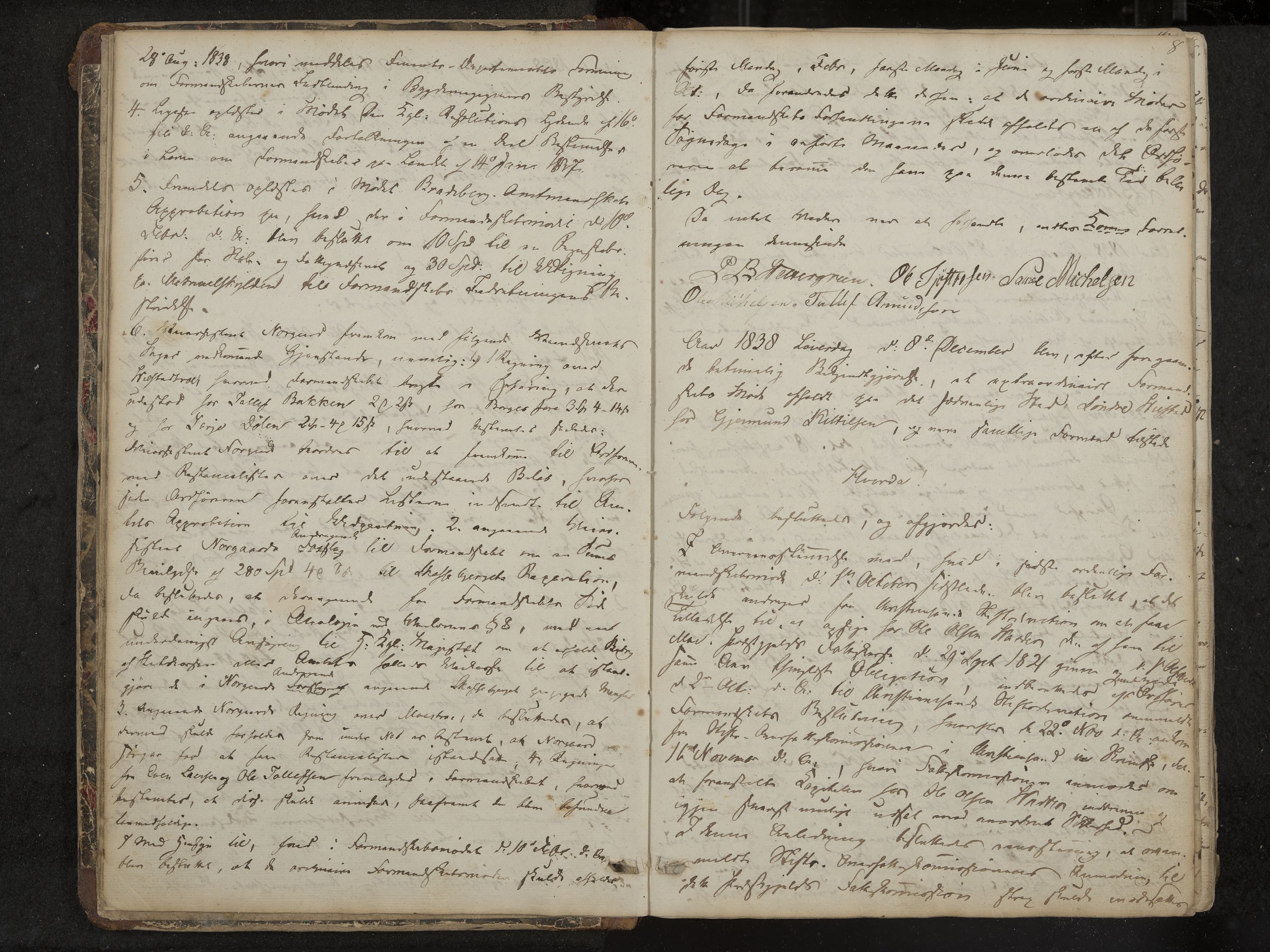 Mo formannskap og sentraladministrasjon, IKAK/0832021/A/L0001: Møtebok Mo og Skafså, 1837-1882, p. 8