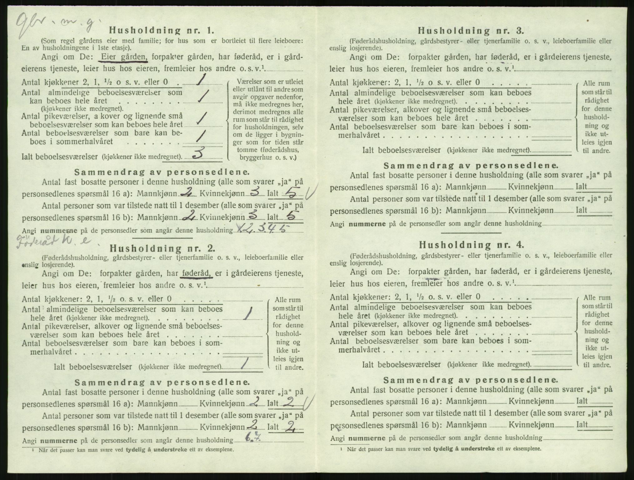 SAT, 1920 census for Norddal, 1920, p. 846