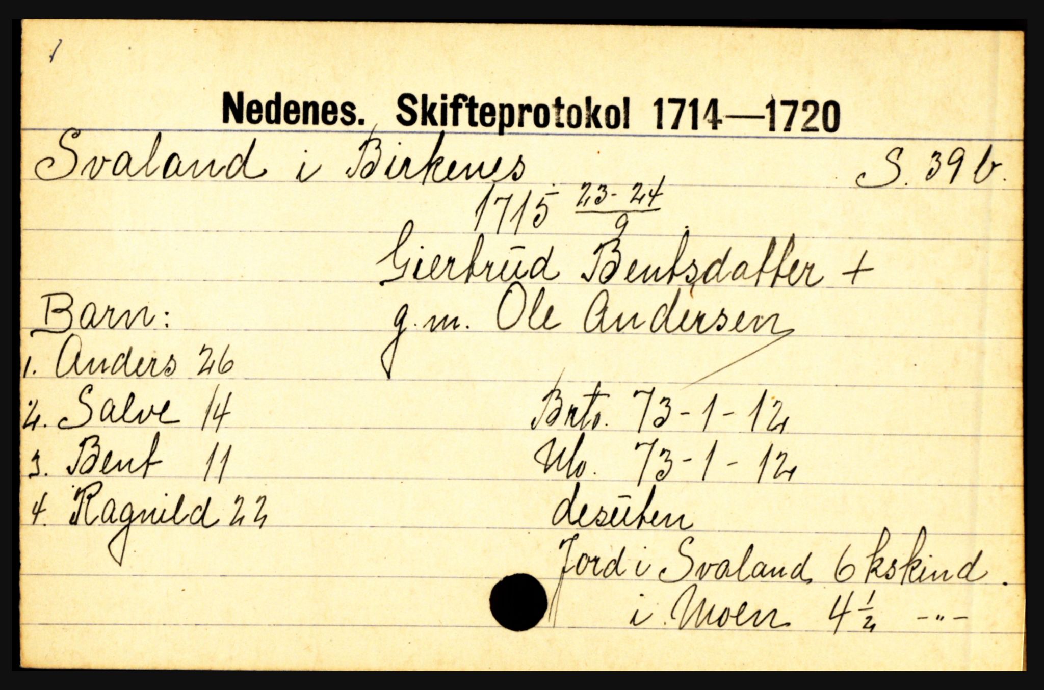 Nedenes sorenskriveri før 1824, AV/SAK-1221-0007/H, p. 29339