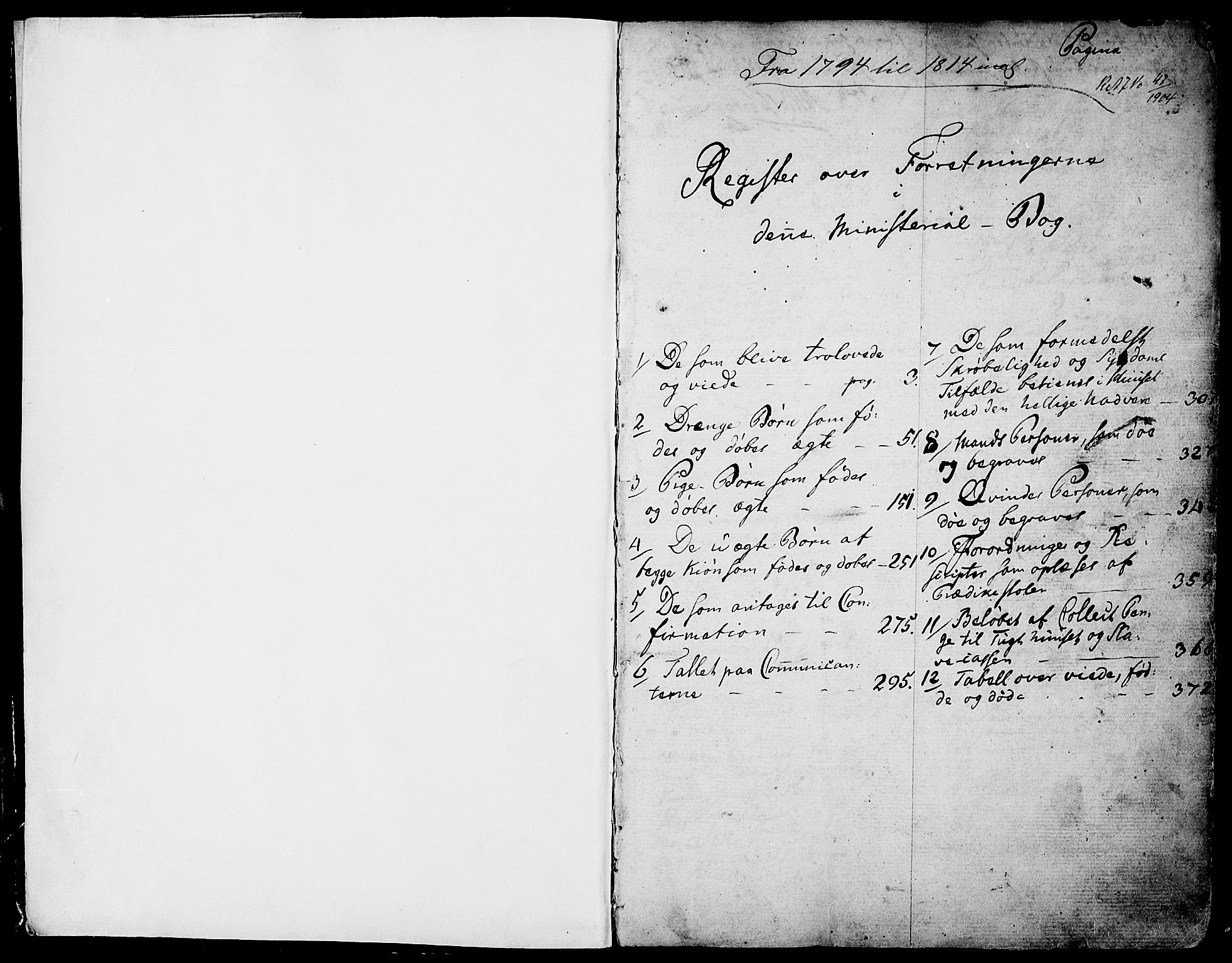 Elverum prestekontor, SAH/PREST-044/H/Ha/Haa/L0006: Parish register (official) no. 6, 1794-1814, p. 0-1