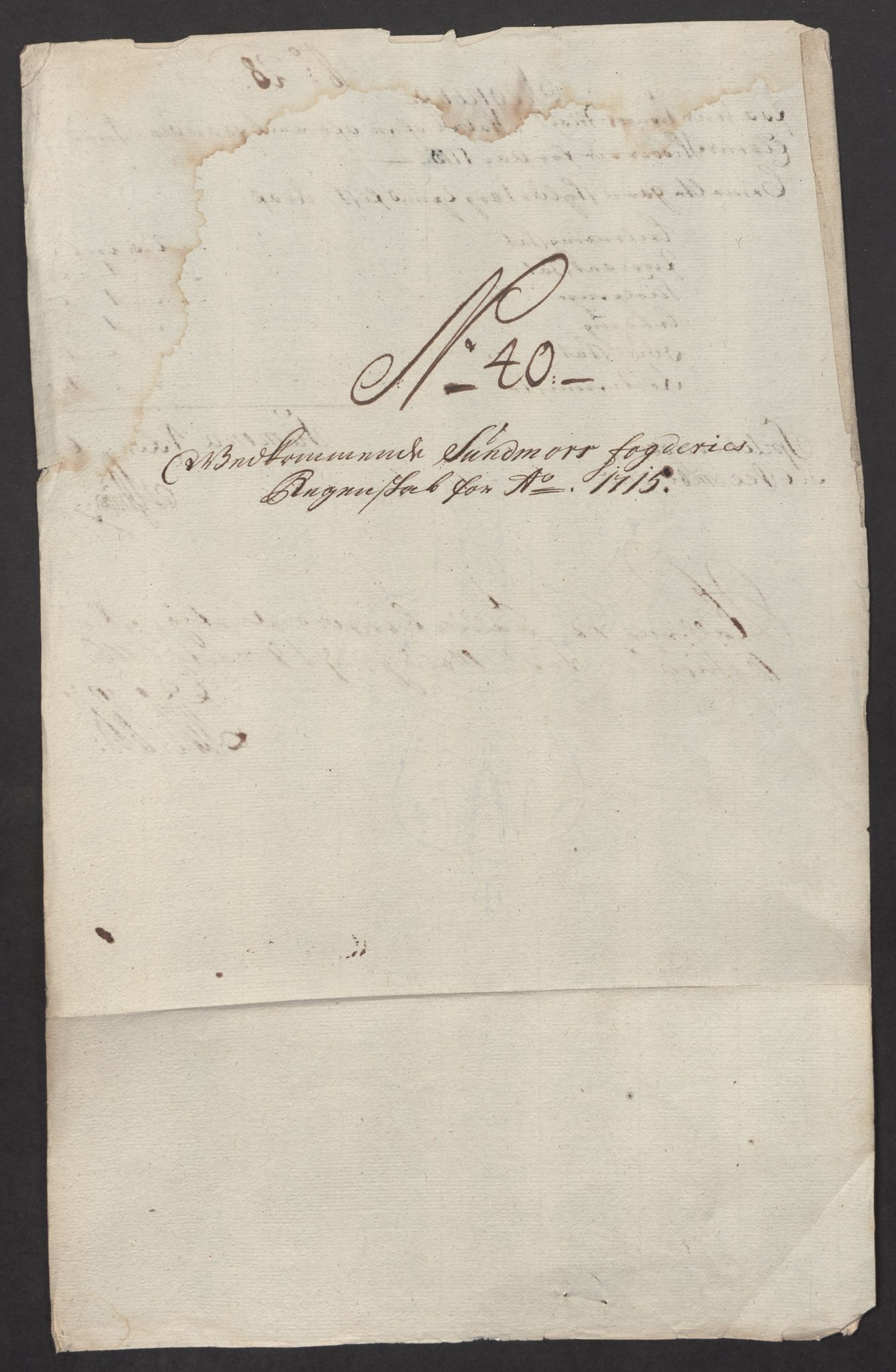 Rentekammeret inntil 1814, Reviderte regnskaper, Fogderegnskap, AV/RA-EA-4092/R54/L3567: Fogderegnskap Sunnmøre, 1715, p. 249