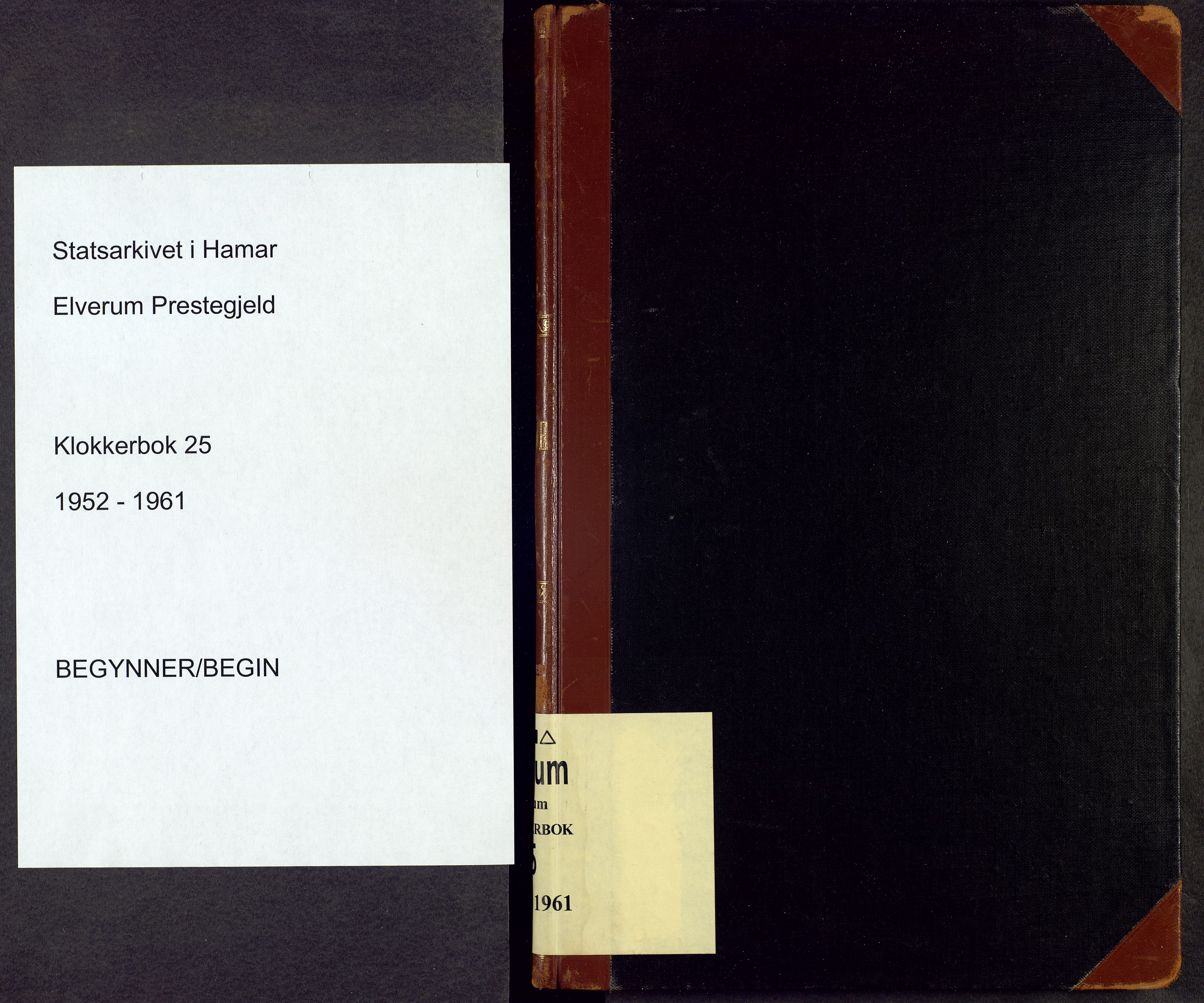 Elverum prestekontor, AV/SAH-PREST-044/H/Ha/Hab/L0025: Parish register (copy) no. 25, 1952-1961