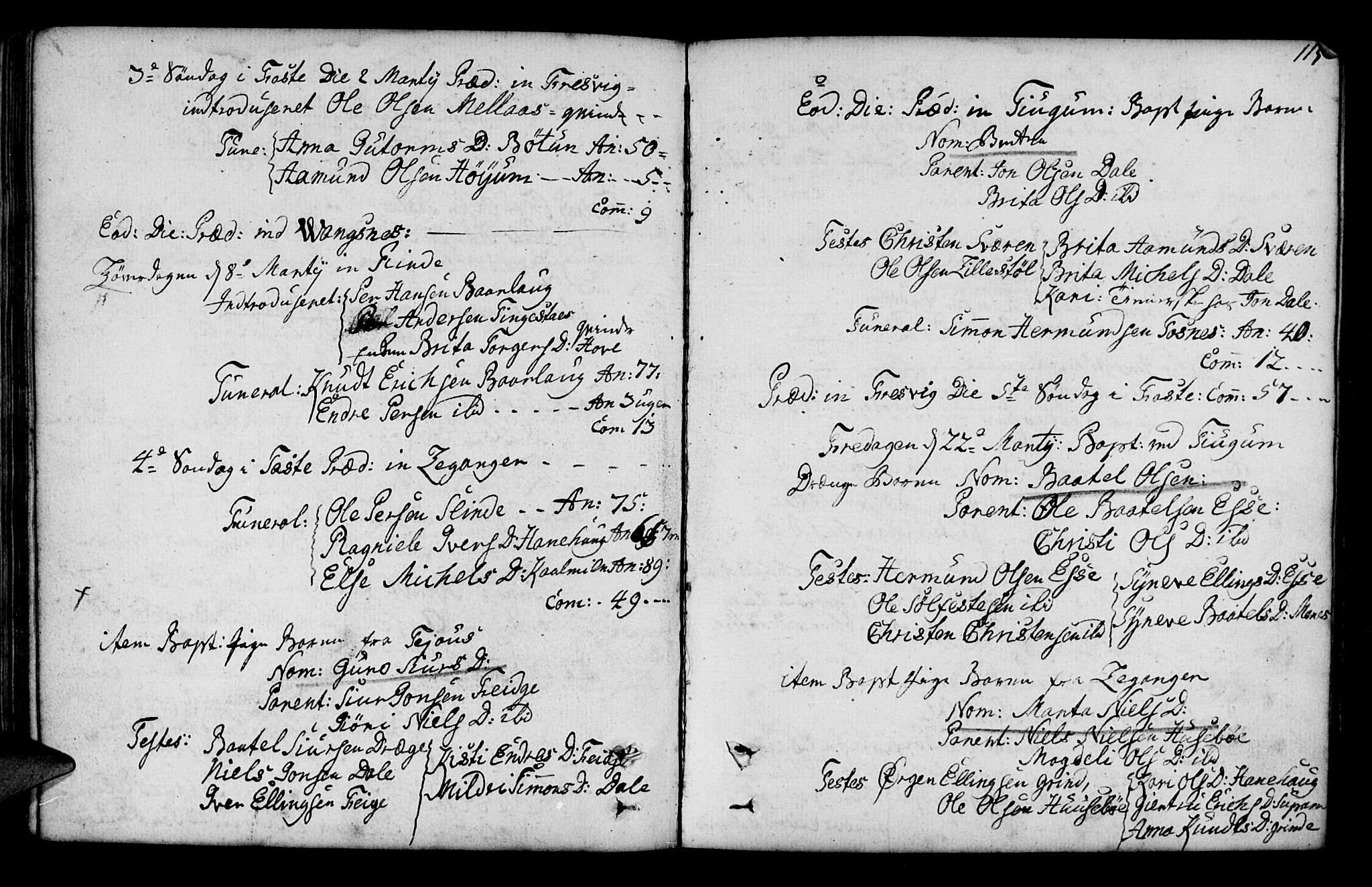 Leikanger sokneprestembete, SAB/A-81001: Parish register (official) no. A 3, 1756-1770, p. 115