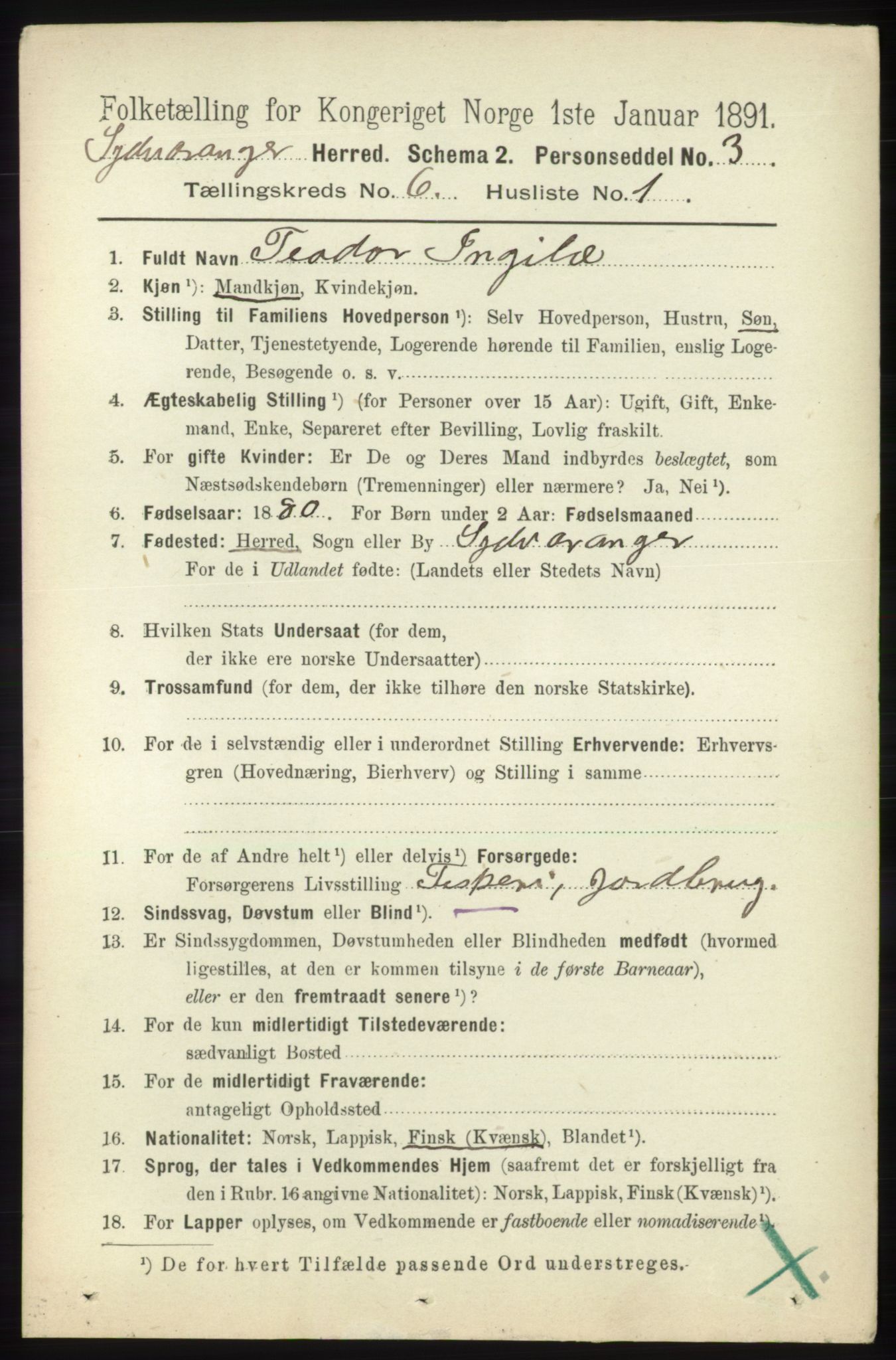 RA, 1891 census for 2030 Sør-Varanger, 1891, p. 1902