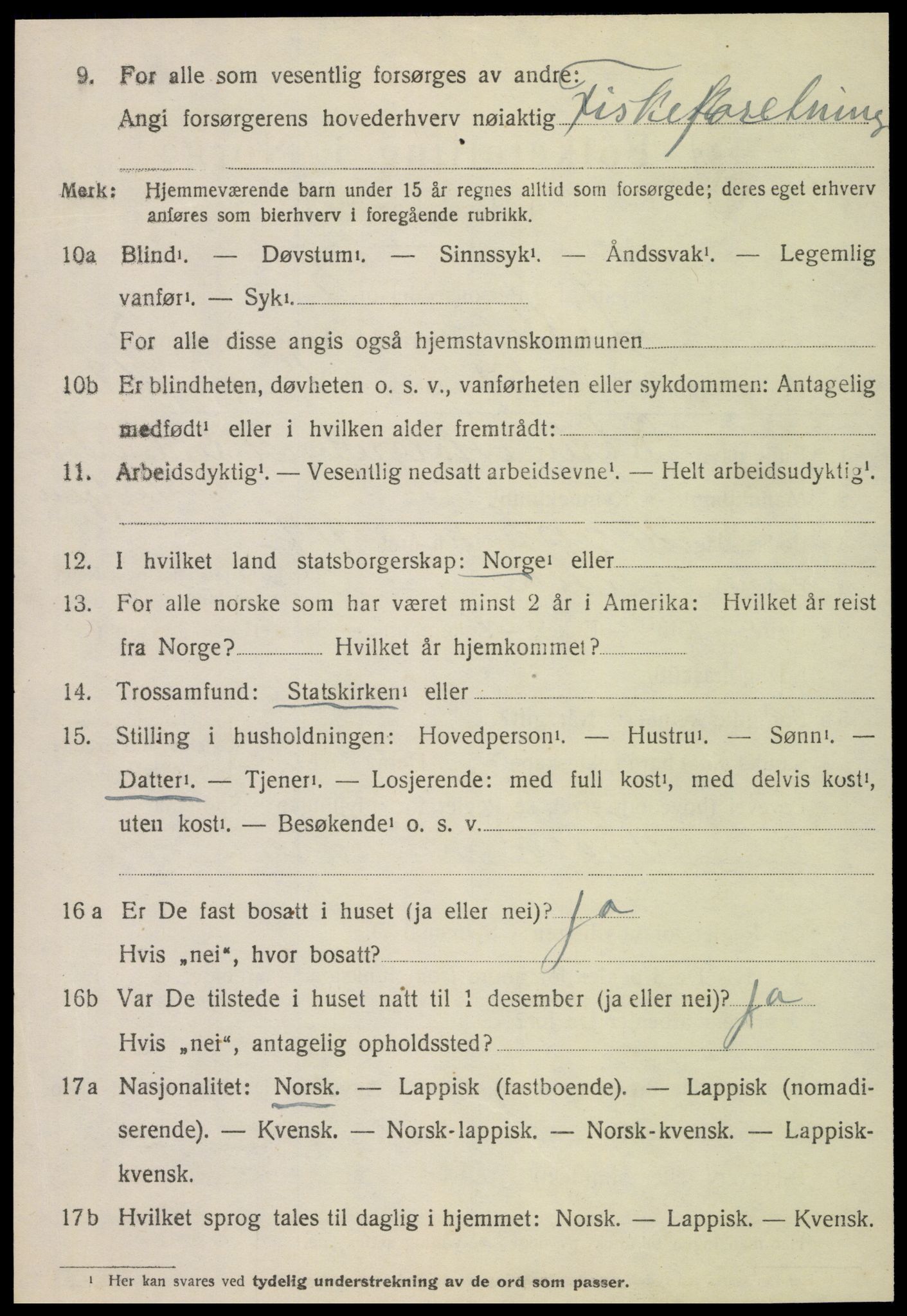 SAT, 1920 census for Leka, 1920, p. 2776