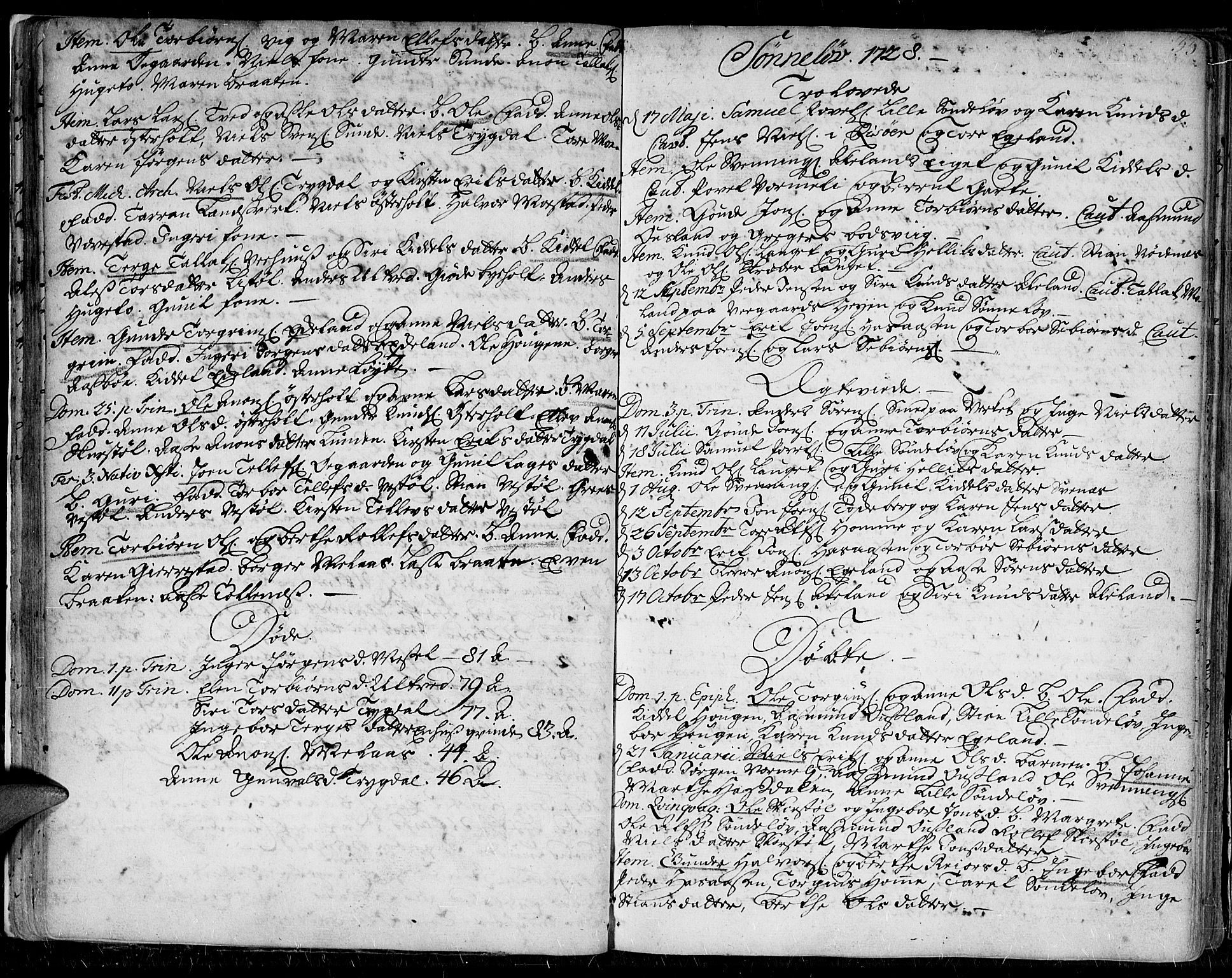 Gjerstad sokneprestkontor, SAK/1111-0014/F/Fa/Faa/L0002: Parish register (official) no. A 2, 1717-1779, p. 33