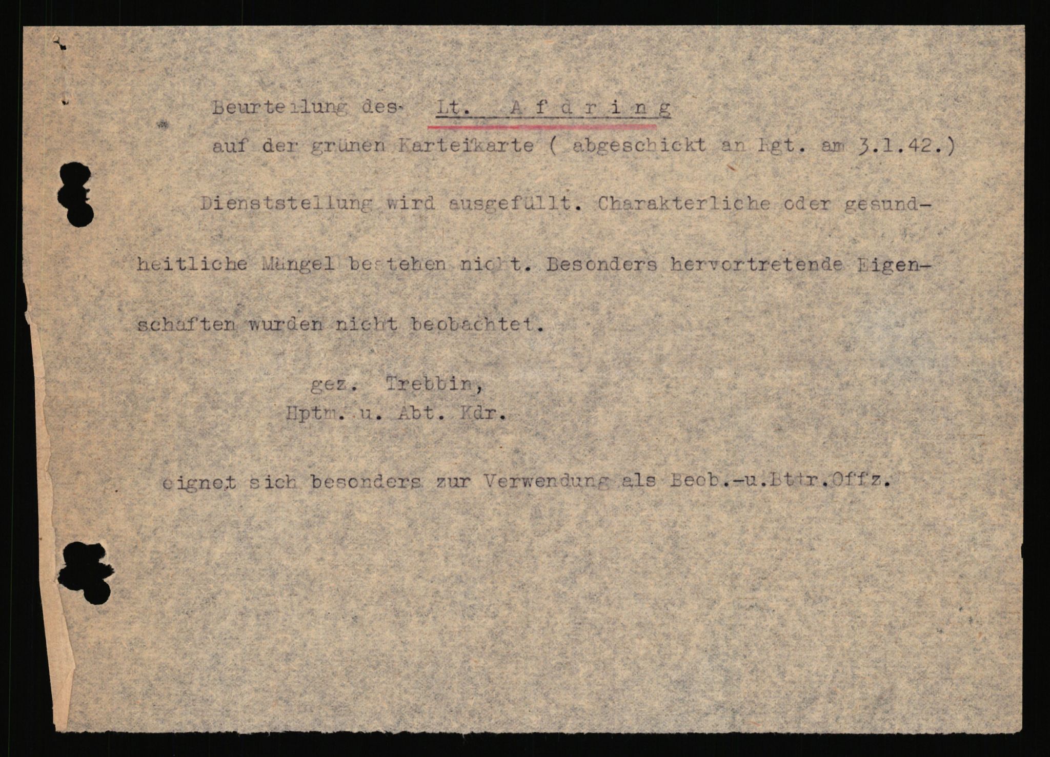 Forsvarets Overkommando. 2 kontor. Arkiv 11.4. Spredte tyske arkivsaker, AV/RA-RAFA-7031/D/Dar/Dara/L0018: Personalbøker, 1940-1945, p. 40