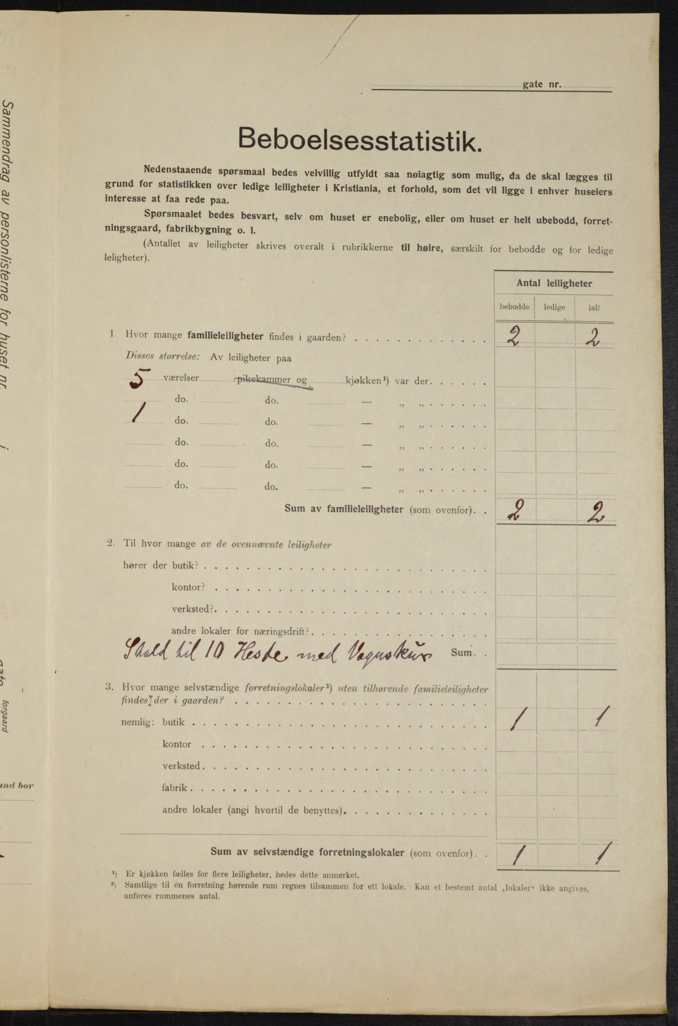 OBA, Municipal Census 1915 for Kristiania, 1915, p. 34133