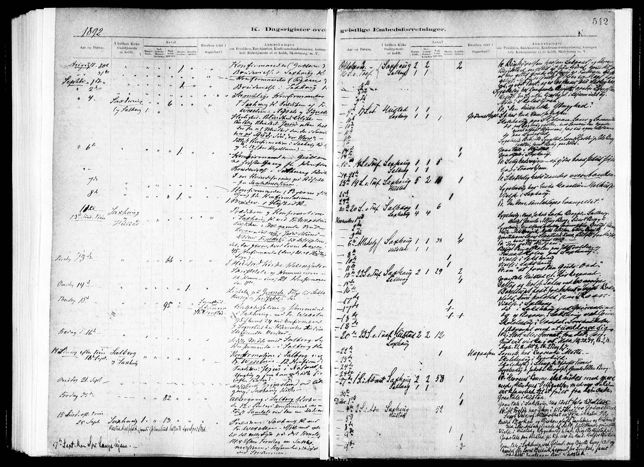 Ministerialprotokoller, klokkerbøker og fødselsregistre - Nord-Trøndelag, AV/SAT-A-1458/730/L0285: Parish register (official) no. 730A10, 1879-1914, p. 542