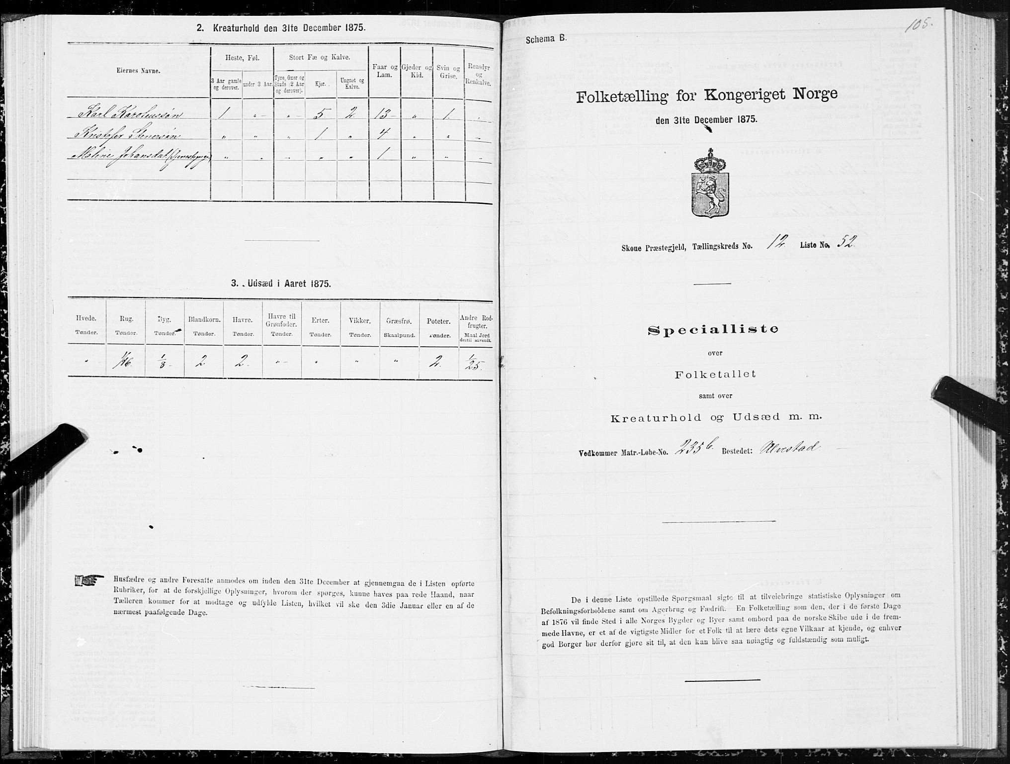 SAT, 1875 census for 1529P Skodje, 1875, p. 4105