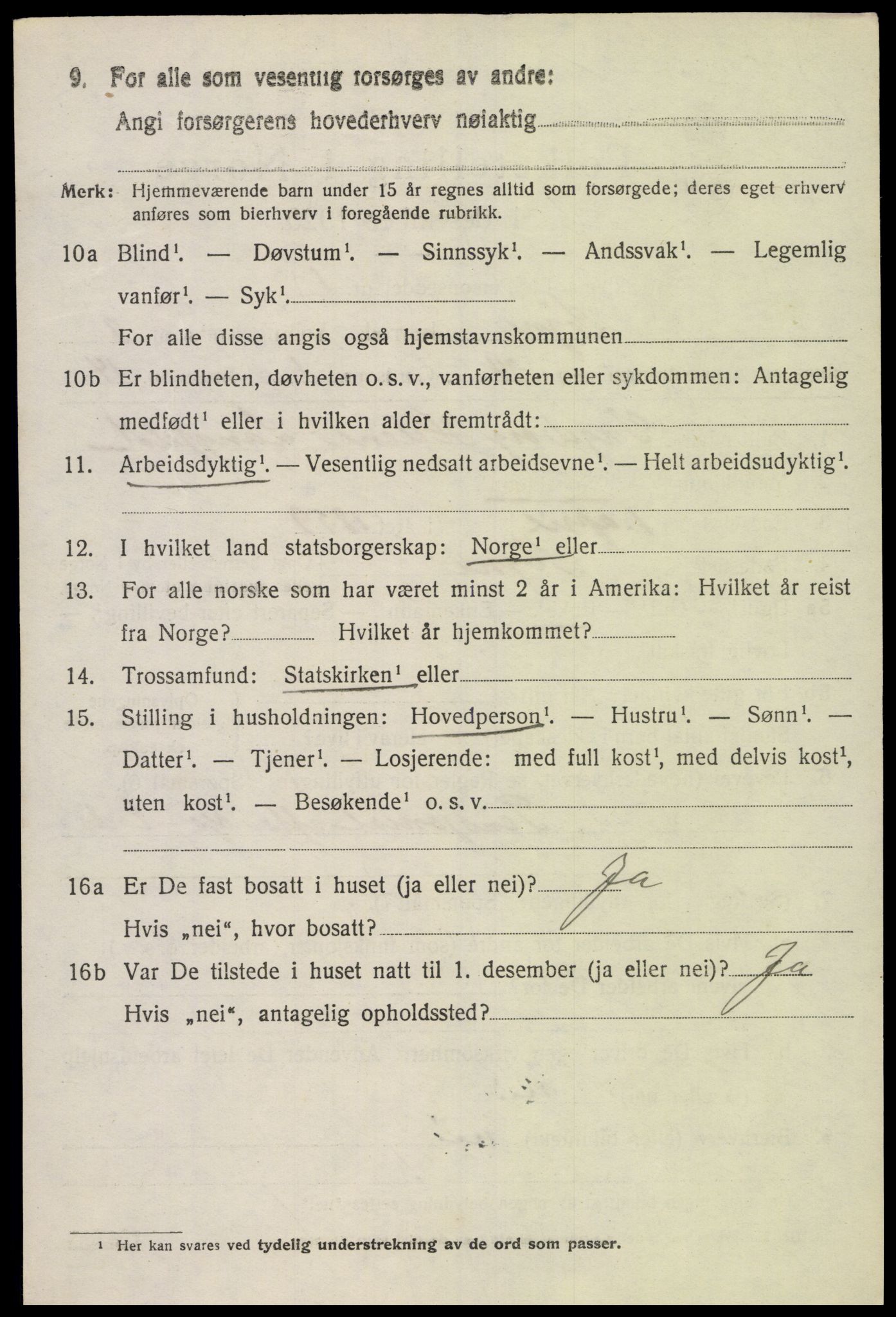 SAK, 1920 census for Søgne, 1920, p. 1994