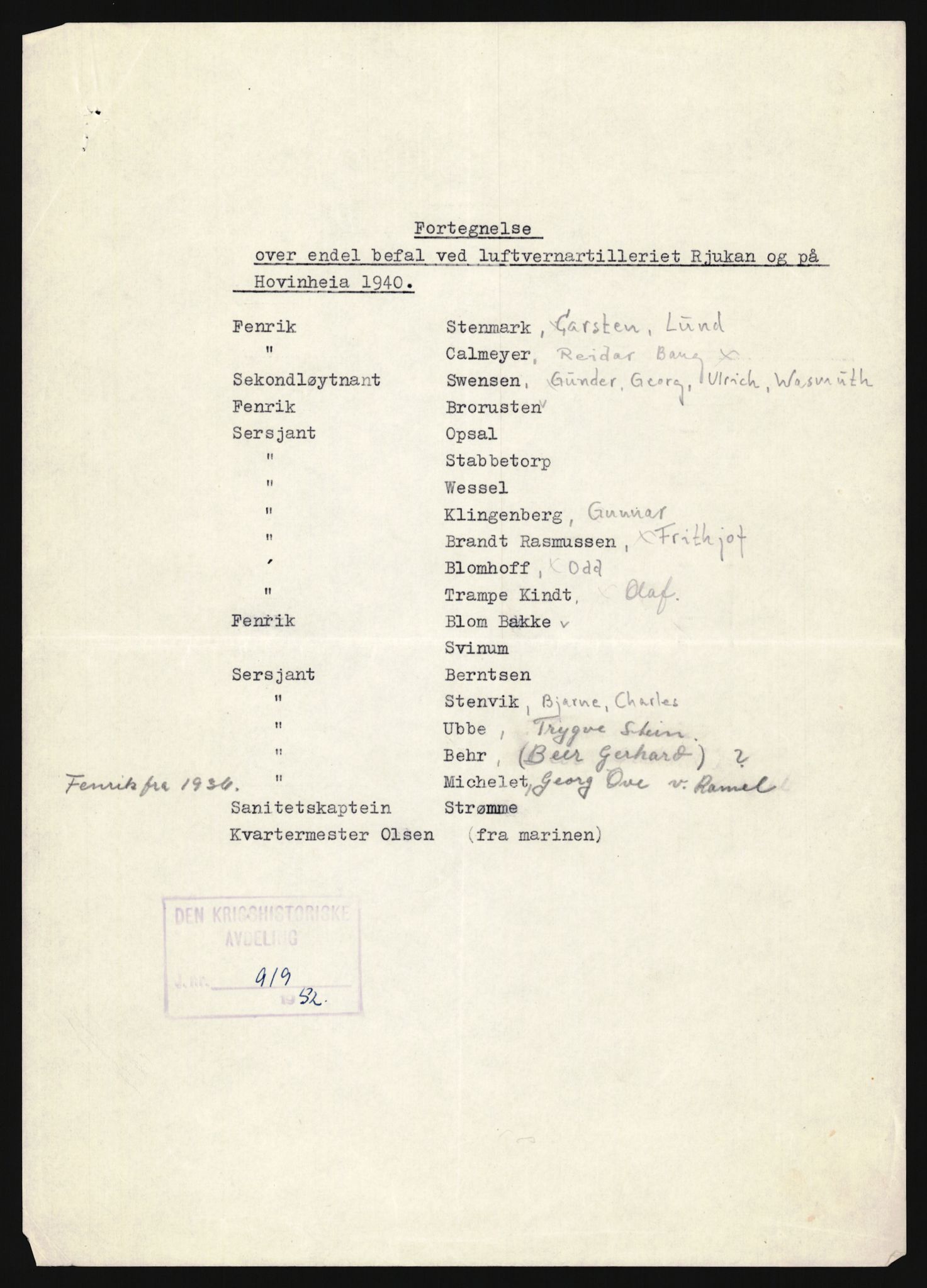 Forsvaret, Forsvarets krigshistoriske avdeling, AV/RA-RAFA-2017/Y/Yb/L0161: II-C-11-827  -  Luftvernet, 1940, p. 1280