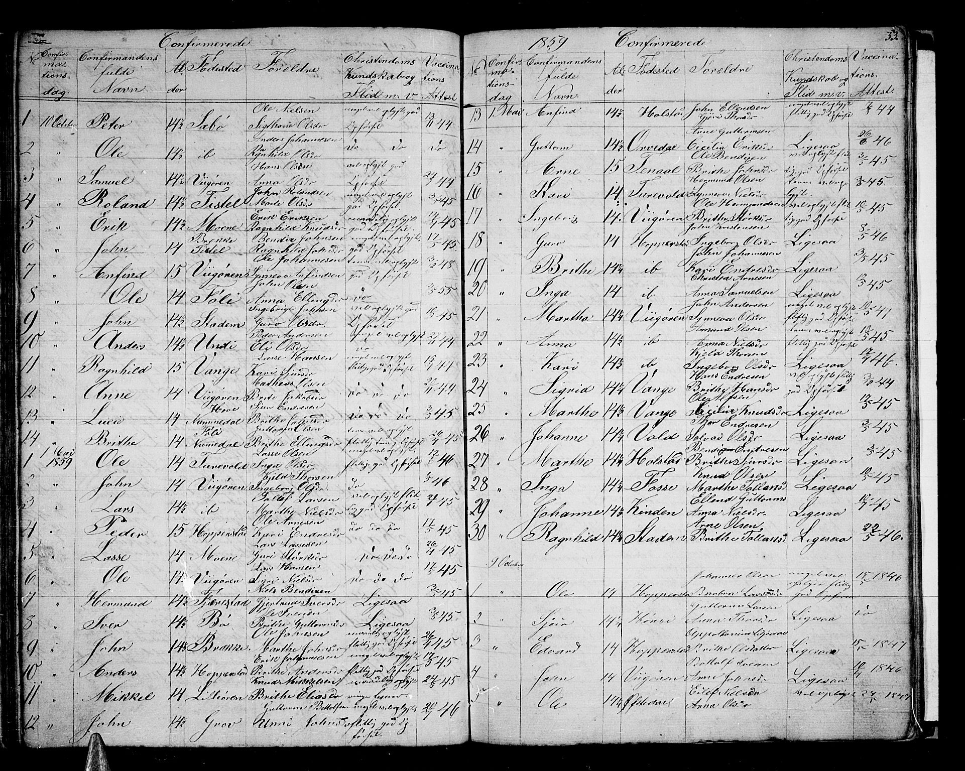 Vik sokneprestembete, AV/SAB-A-81501/H/Hab/Haba/L0002: Parish register (copy) no. A 2, 1856-1877, p. 53