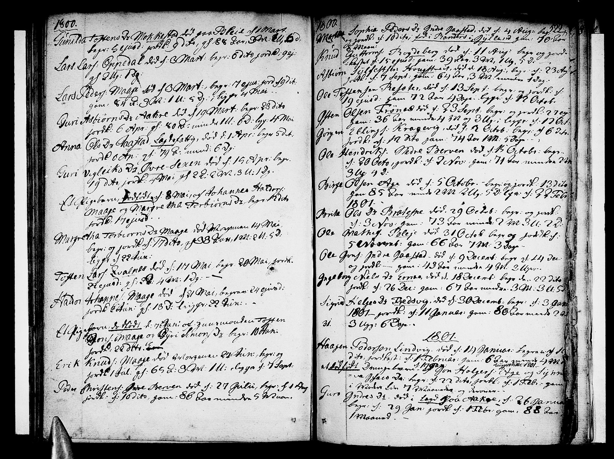 Ullensvang sokneprestembete, AV/SAB-A-78701/H/Haa: Parish register (official) no. A 7 /1, 1788-1804, p. 521-522