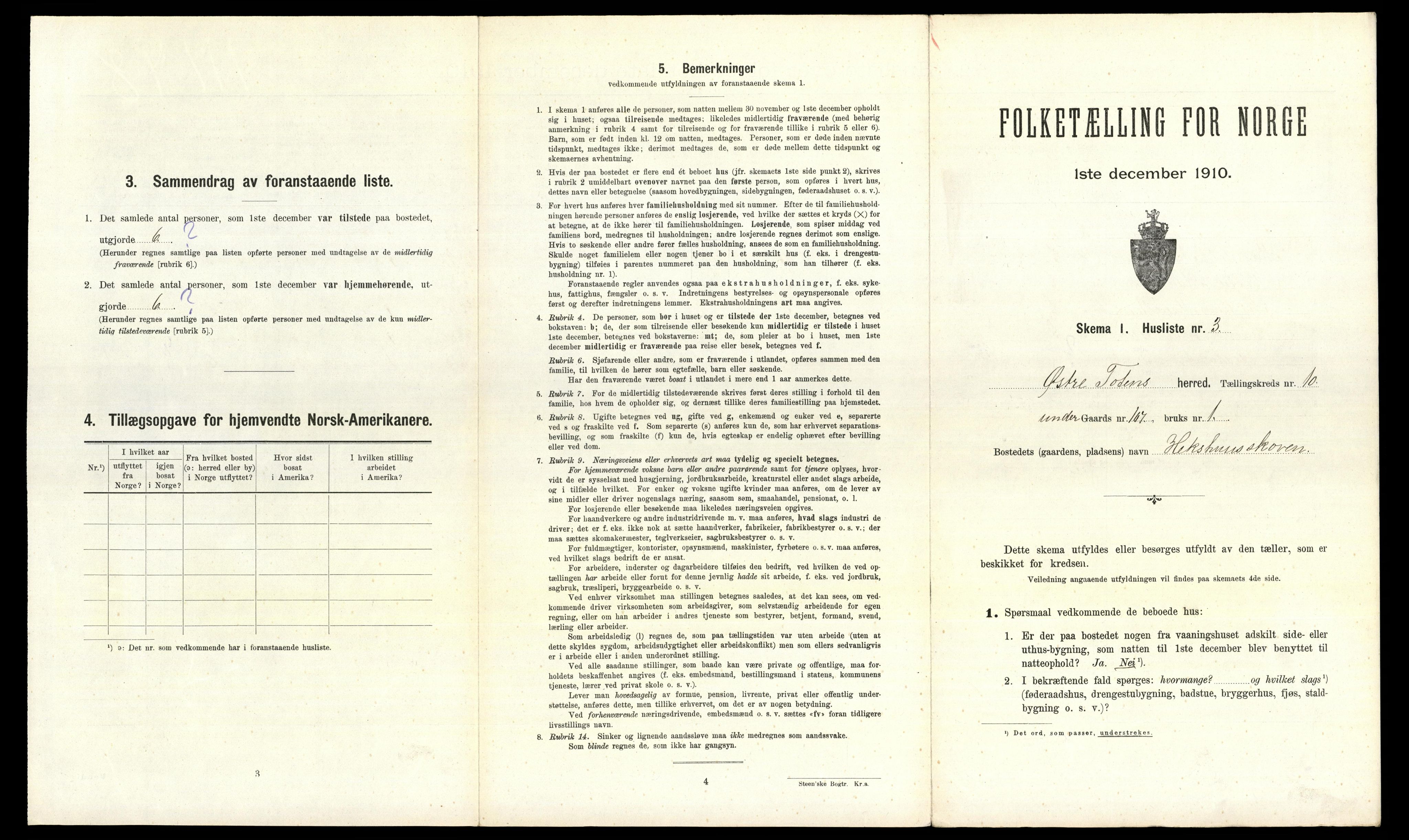 RA, 1910 census for Østre Toten, 1910, p. 2717