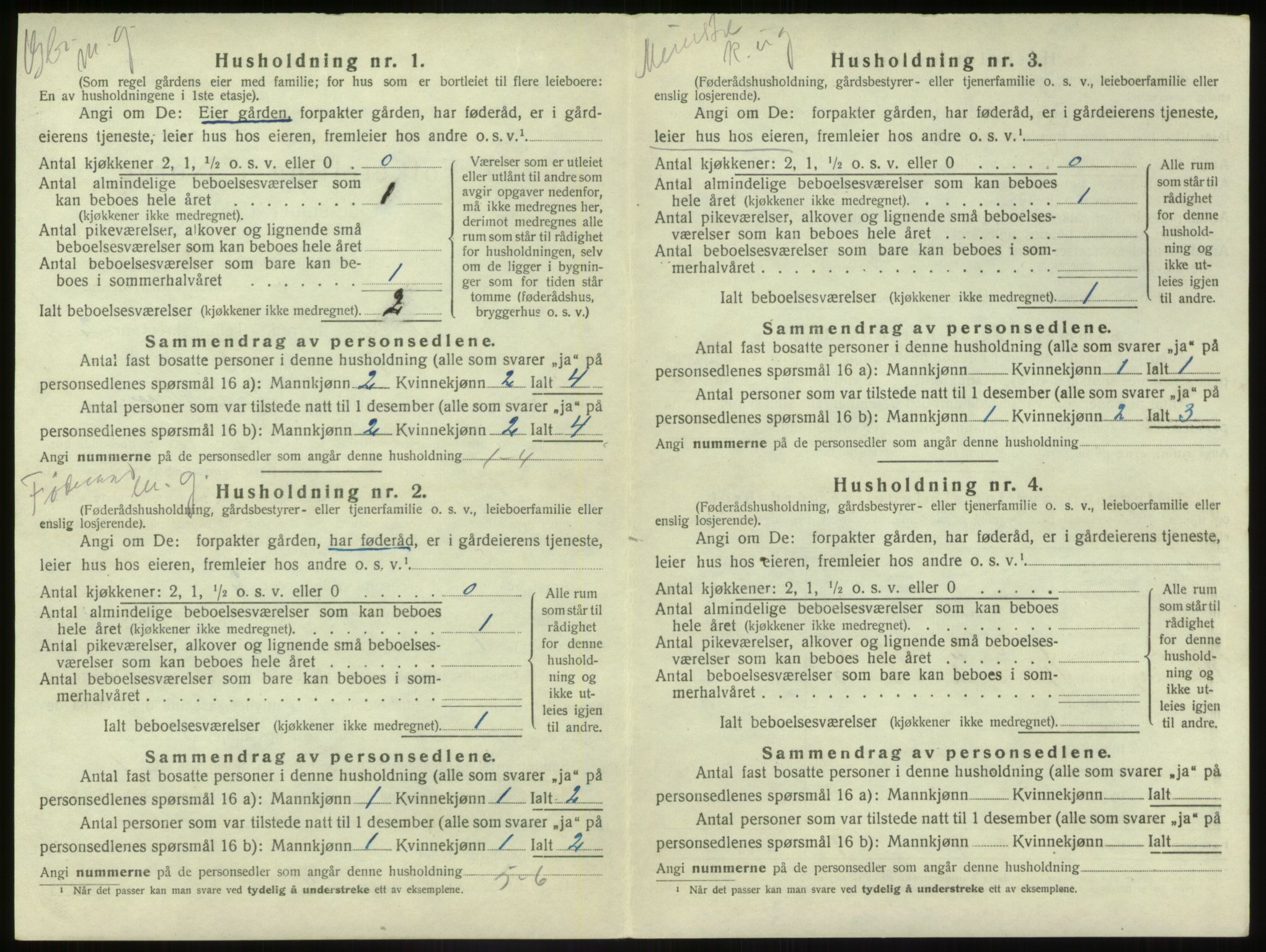 SAB, 1920 census for Førde, 1920, p. 116