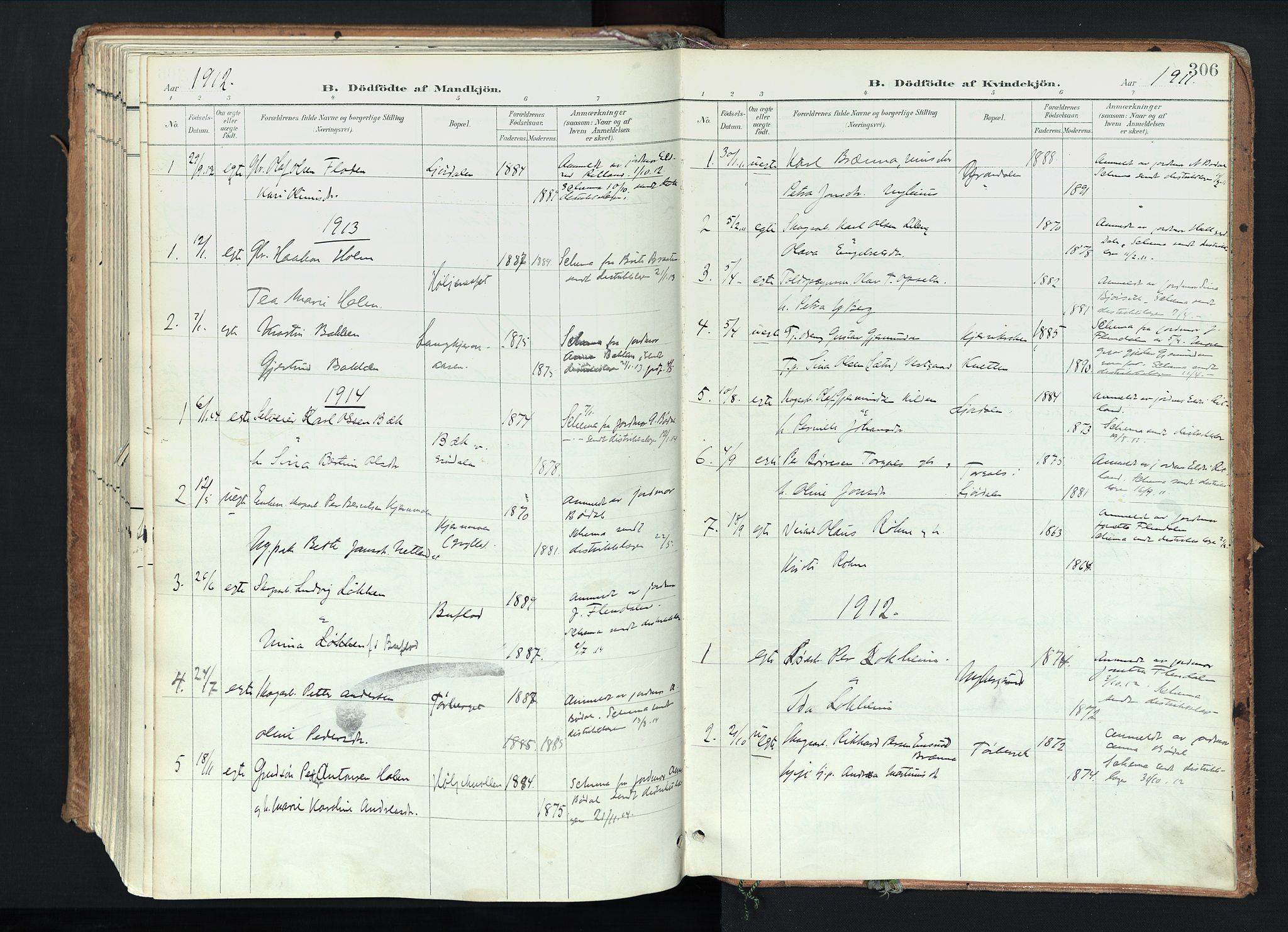 Trysil prestekontor, SAH/PREST-046/H/Ha/Haa/L0012: Parish register (official) no. 12, 1898-1917, p. 306