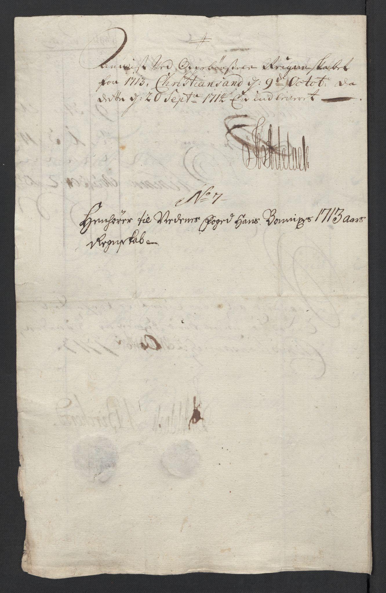 Rentekammeret inntil 1814, Reviderte regnskaper, Fogderegnskap, AV/RA-EA-4092/R39/L2321: Fogderegnskap Nedenes, 1713-1714, p. 95