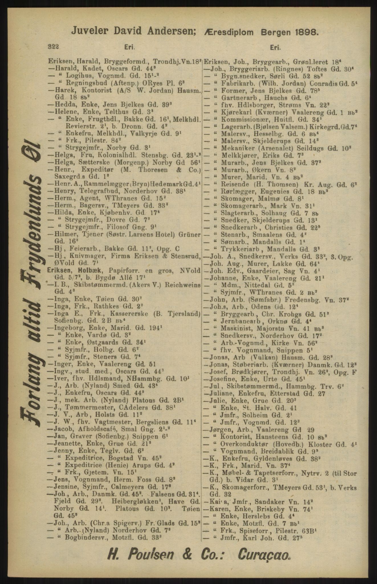 Kristiania/Oslo adressebok, PUBL/-, 1904, p. 322