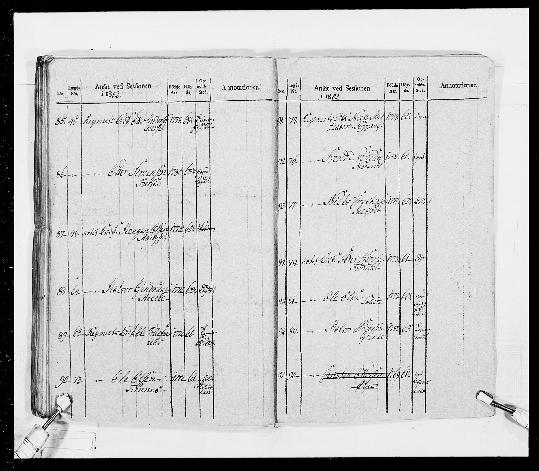 Generalitets- og kommissariatskollegiet, Det kongelige norske kommissariatskollegium, RA/EA-5420/E/Eh/L0026: Skiløperkompaniene, 1805-1810, p. 68