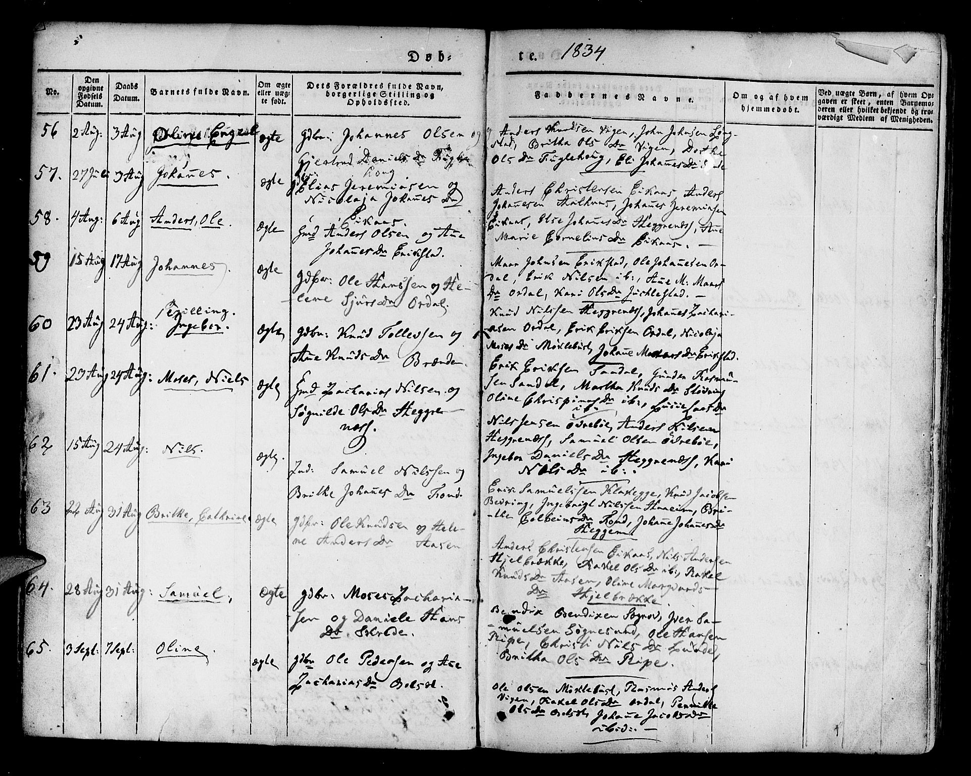 Jølster sokneprestembete, AV/SAB-A-80701/H/Haa/Haaa/L0009: Parish register (official) no. A 9, 1833-1848, p. 7