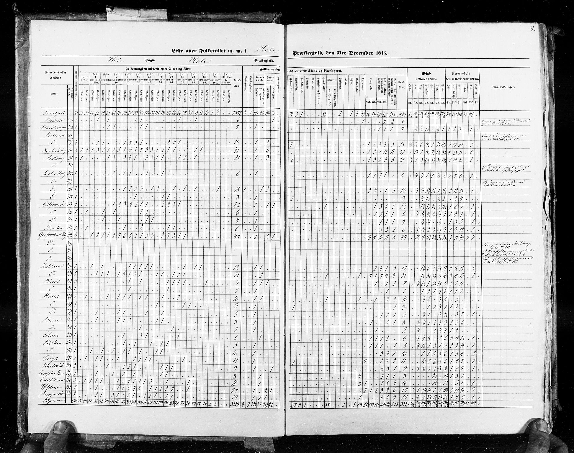 RA, Census 1845, vol. 4: Buskerud amt og Jarlsberg og Larvik amt, 1845, p. 9