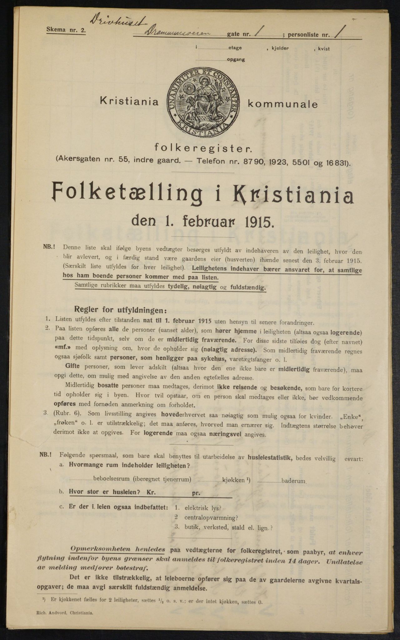 OBA, Municipal Census 1915 for Kristiania, 1915, p. 16248