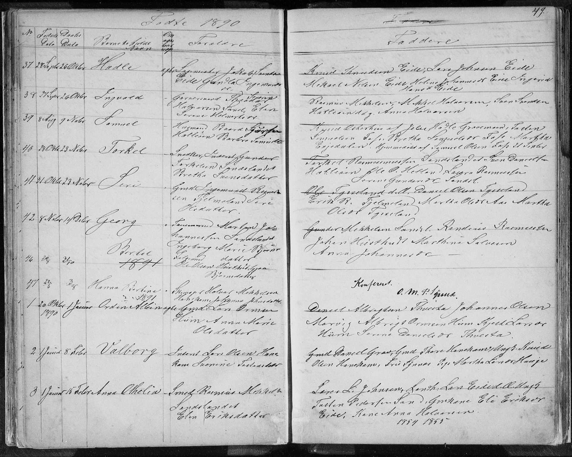 Sand sokneprestkontor, AV/SAST-A-101848/01/IV/L0003: Parish register (copy) no. B 3, 1872-1935, p. 49