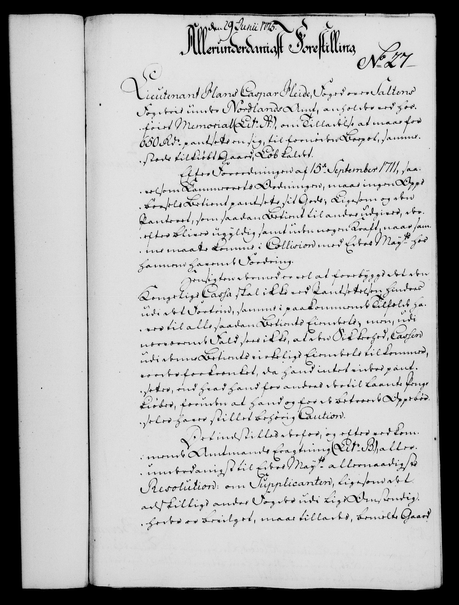 Rentekammeret, Kammerkanselliet, RA/EA-3111/G/Gf/Gfa/L0057: Norsk relasjons- og resolusjonsprotokoll (merket RK 52.57), 1775, p. 118