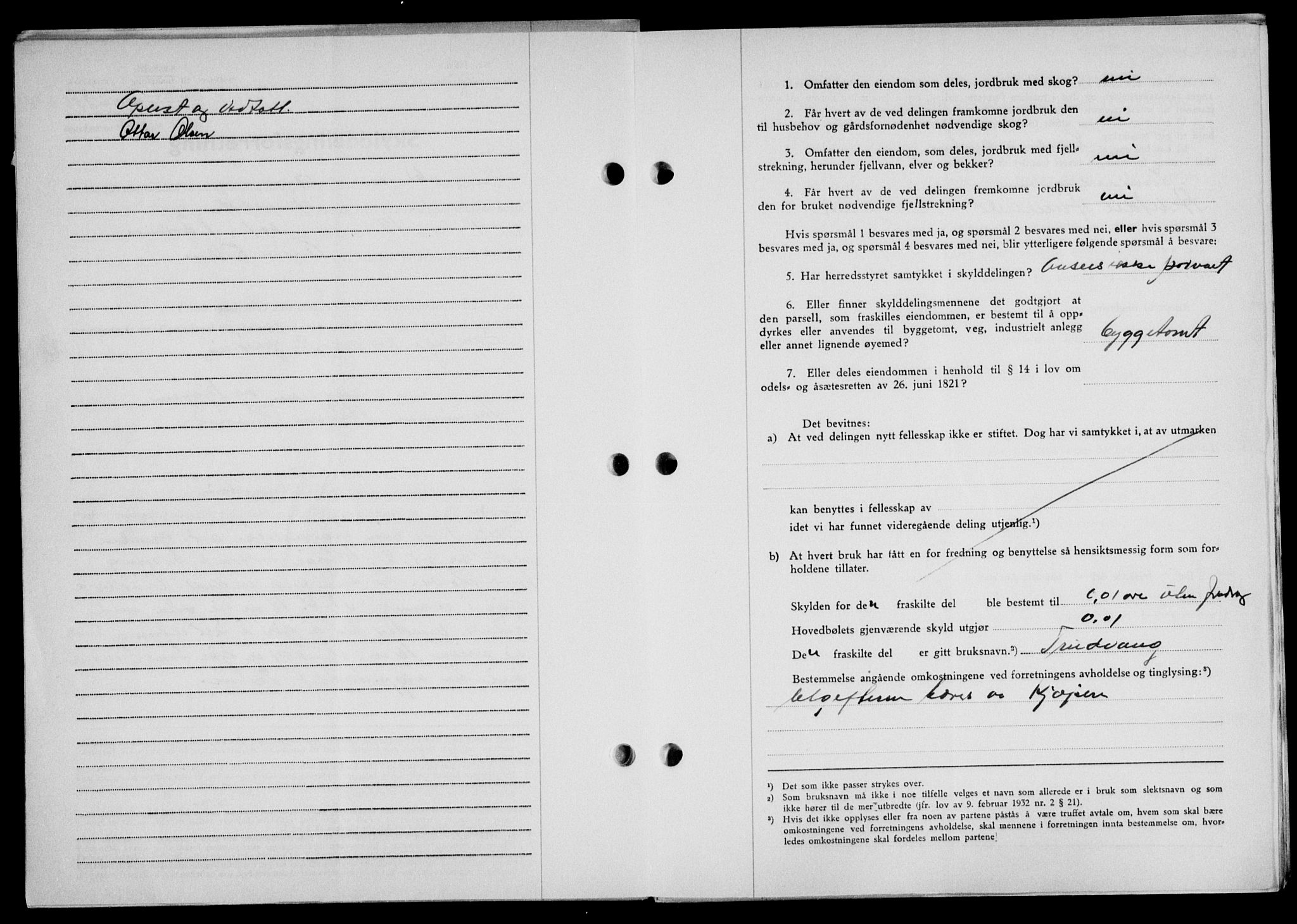 Lofoten sorenskriveri, SAT/A-0017/1/2/2C/L0025a: Mortgage book no. 25a, 1950-1951, Diary no: : 250/1951