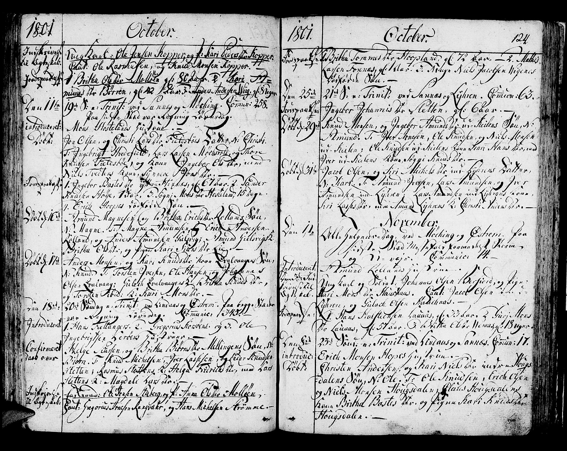 Lindås Sokneprestembete, AV/SAB-A-76701/H/Haa/Haaa/L0005: Parish register (official) no. A 5, 1791-1813, p. 124