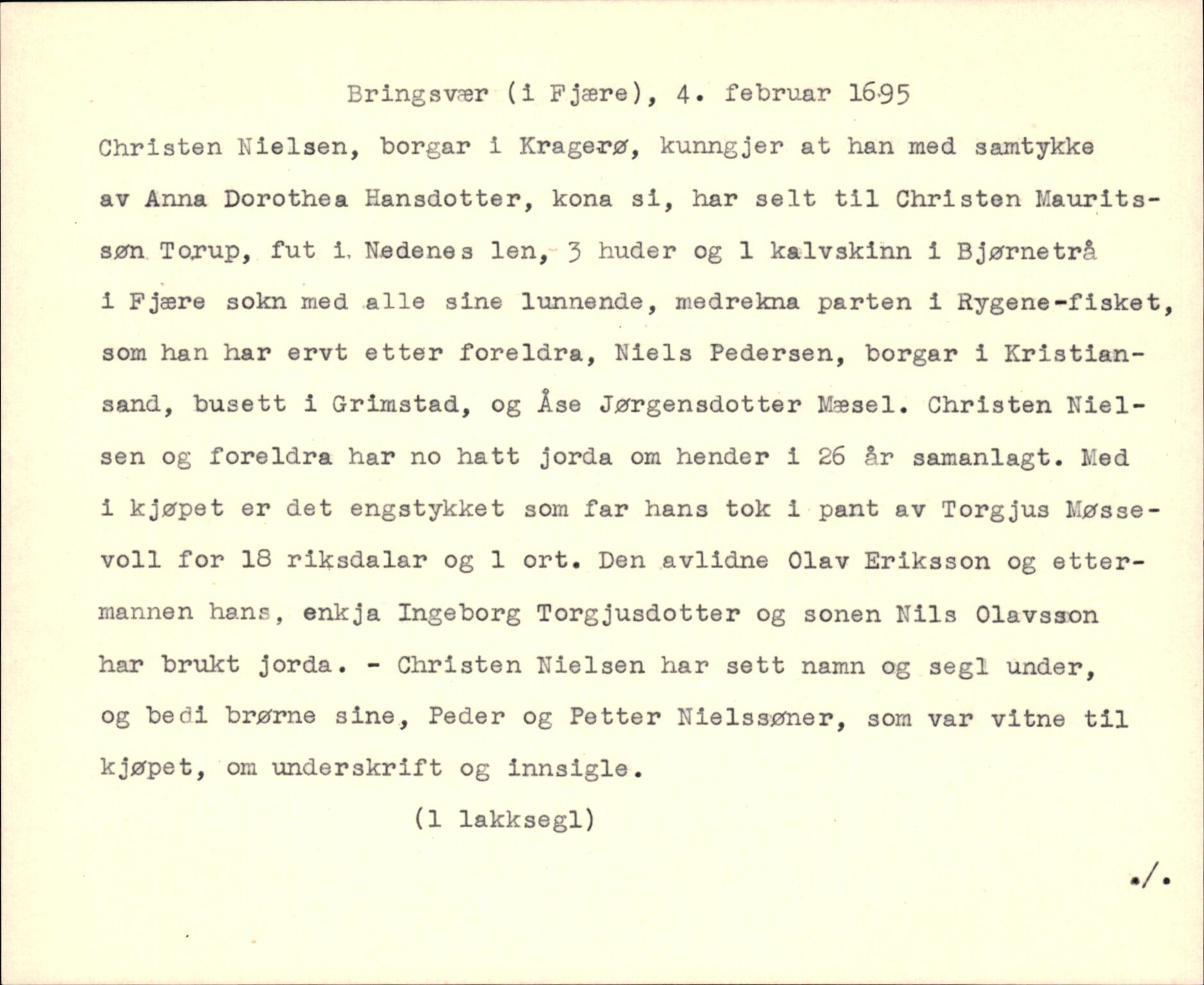 Riksarkivets diplomsamling, AV/RA-EA-5965/F35/F35d/L0006: Innlånte diplomer, seddelregister, 1691-1858, p. 77