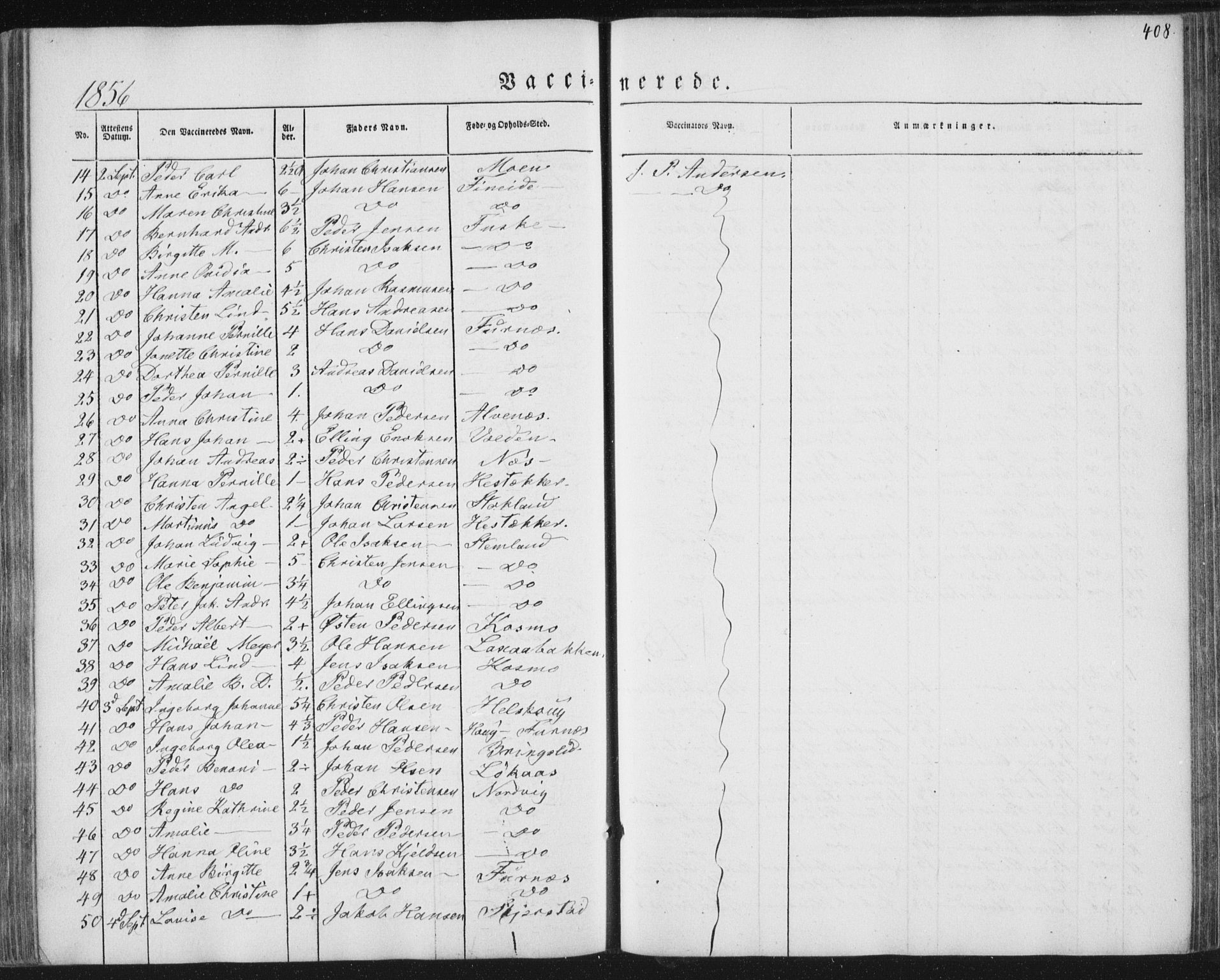 Ministerialprotokoller, klokkerbøker og fødselsregistre - Nordland, SAT/A-1459/852/L0738: Parish register (official) no. 852A08, 1849-1865, p. 408