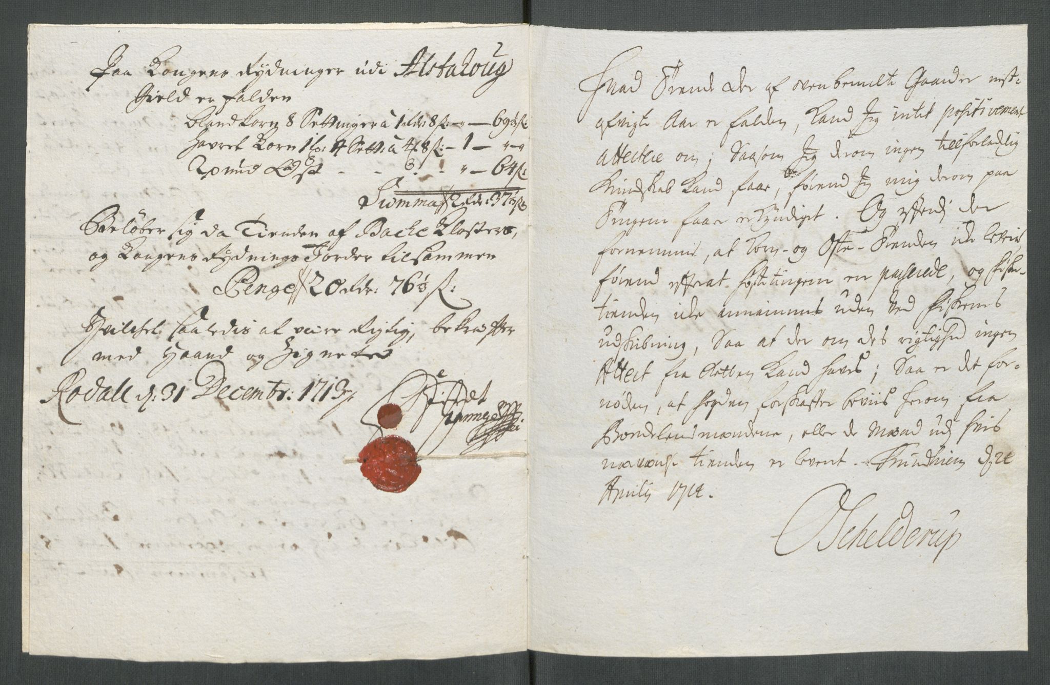 Rentekammeret inntil 1814, Reviderte regnskaper, Fogderegnskap, AV/RA-EA-4092/R65/L4512: Fogderegnskap Helgeland, 1712-1713, p. 399