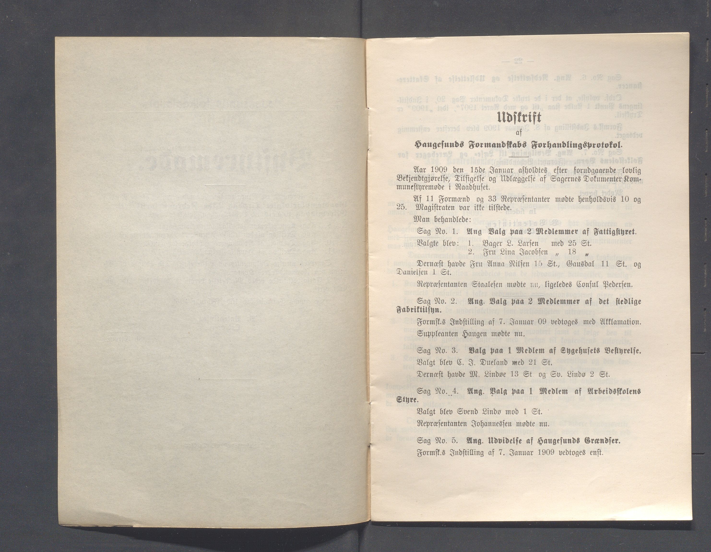 Haugesund kommune - Formannskapet og Bystyret, IKAR/A-740/A/Abb/L0002: Bystyreforhandlinger, 1908-1917, p. 209