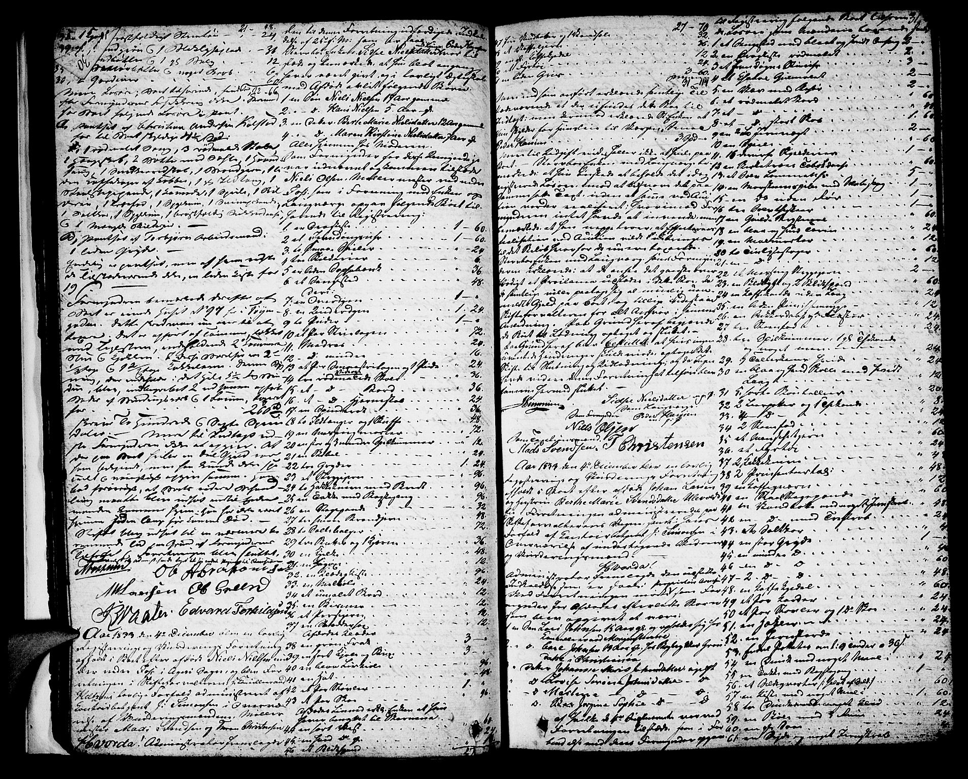 Aker sorenskriveri, AV/SAO-A-10895/H/Hc/Hca/L0001: Skifteregistreringsprotokoll, 1833-1844, p. 30b-31a
