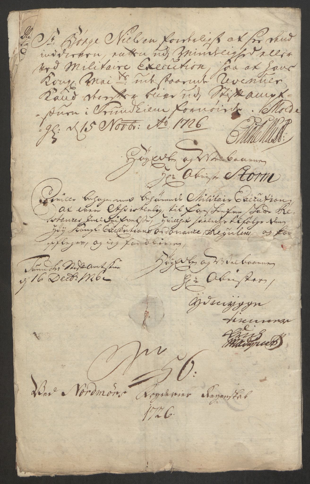 Rentekammeret inntil 1814, Reviderte regnskaper, Fogderegnskap, RA/EA-4092/R56/L3759: Fogderegnskap Nordmøre, 1726, p. 301