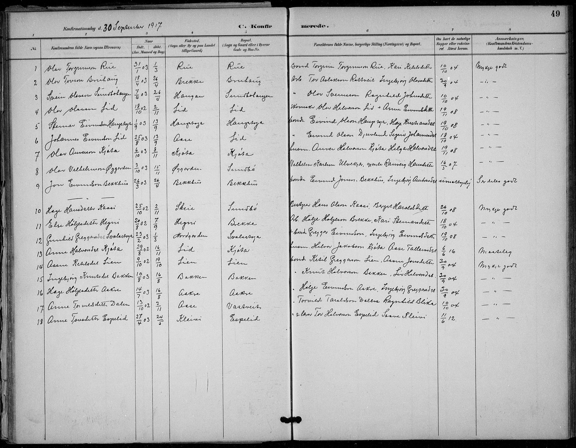 Seljord kirkebøker, SAKO/A-20/F/Fb/L0002: Parish register (official) no. II 2, 1887-1917, p. 49