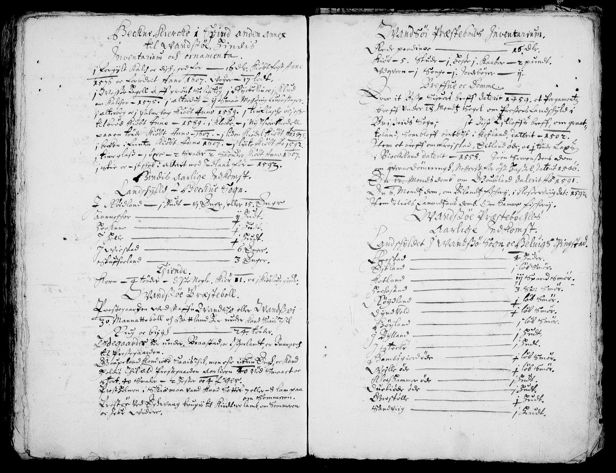 Rentekammeret inntil 1814, Realistisk ordnet avdeling, AV/RA-EA-4070/Fc/Fca/L0002/0003: [Ca II]  Kristiansand stift / Gjenpart av Stavanger stiftsbok (Grågås) med jordebok for prestebordene i Øvre Telemark (Skattlandet), 1624