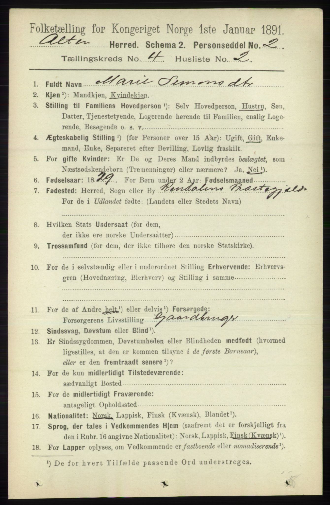 RA, 1891 census for 2012 Alta, 1891, p. 1367