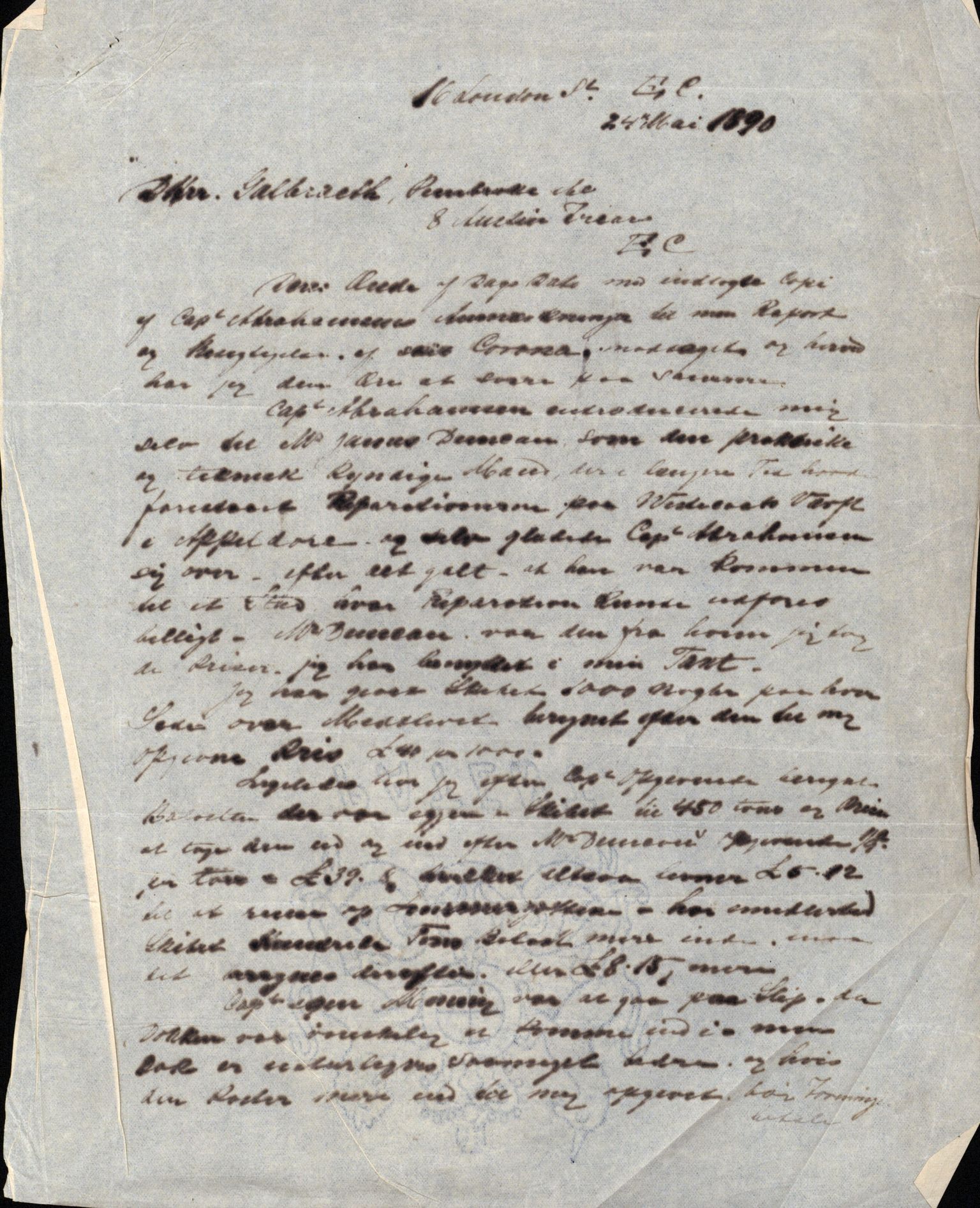 Pa 63 - Østlandske skibsassuranceforening, VEMU/A-1079/G/Ga/L0025/0003: Havaridokumenter / Josephine, Carl, Johanna, Castro, Comorin, Corona, 1890, p. 132