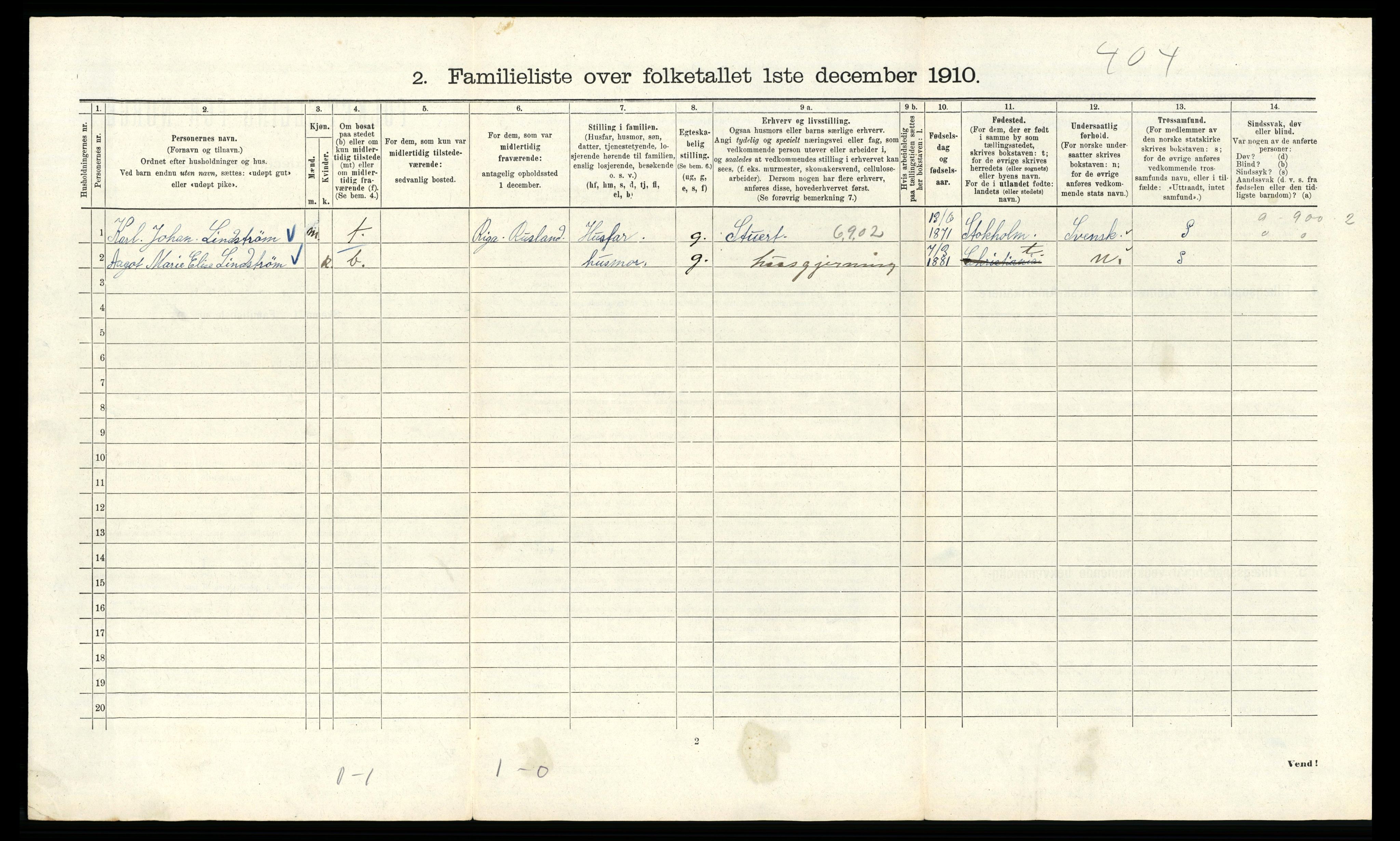 RA, 1910 census for Kristiania, 1910, p. 124192