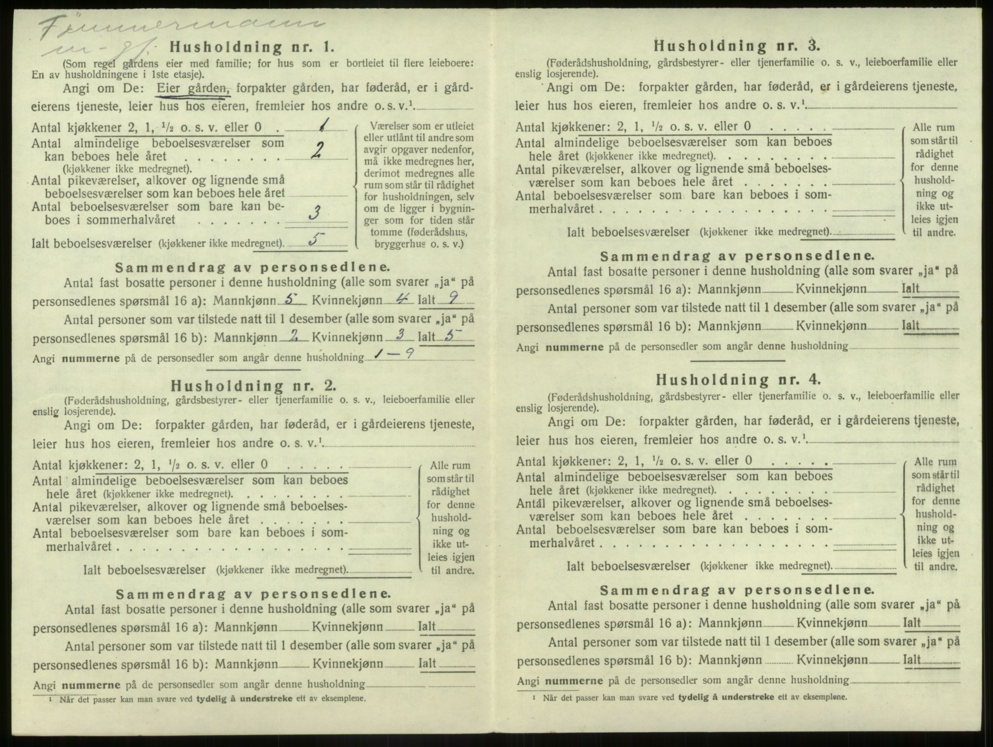 SAB, 1920 census for Bremanger, 1920, p. 889