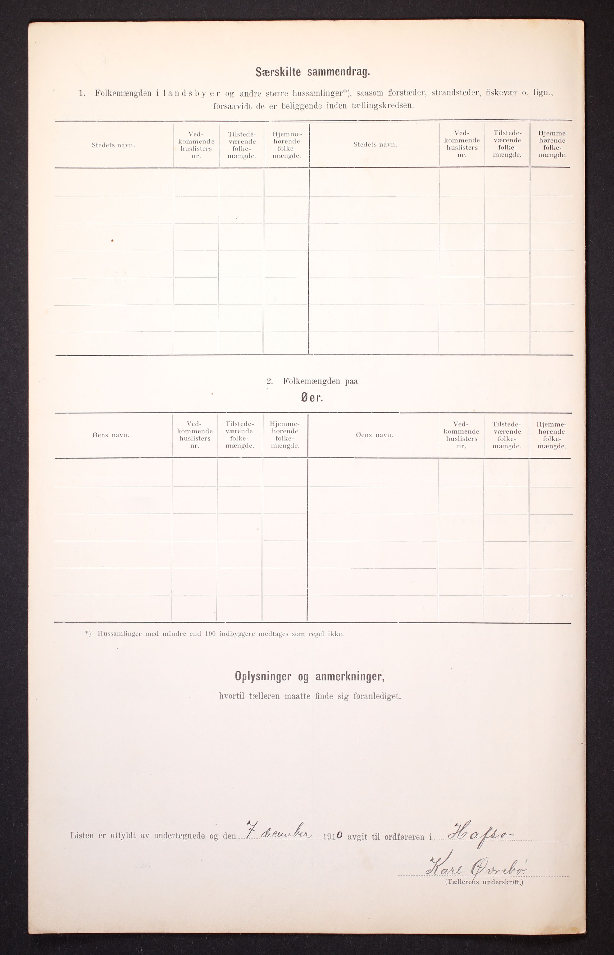 RA, 1910 census for Hafslo, 1910, p. 33