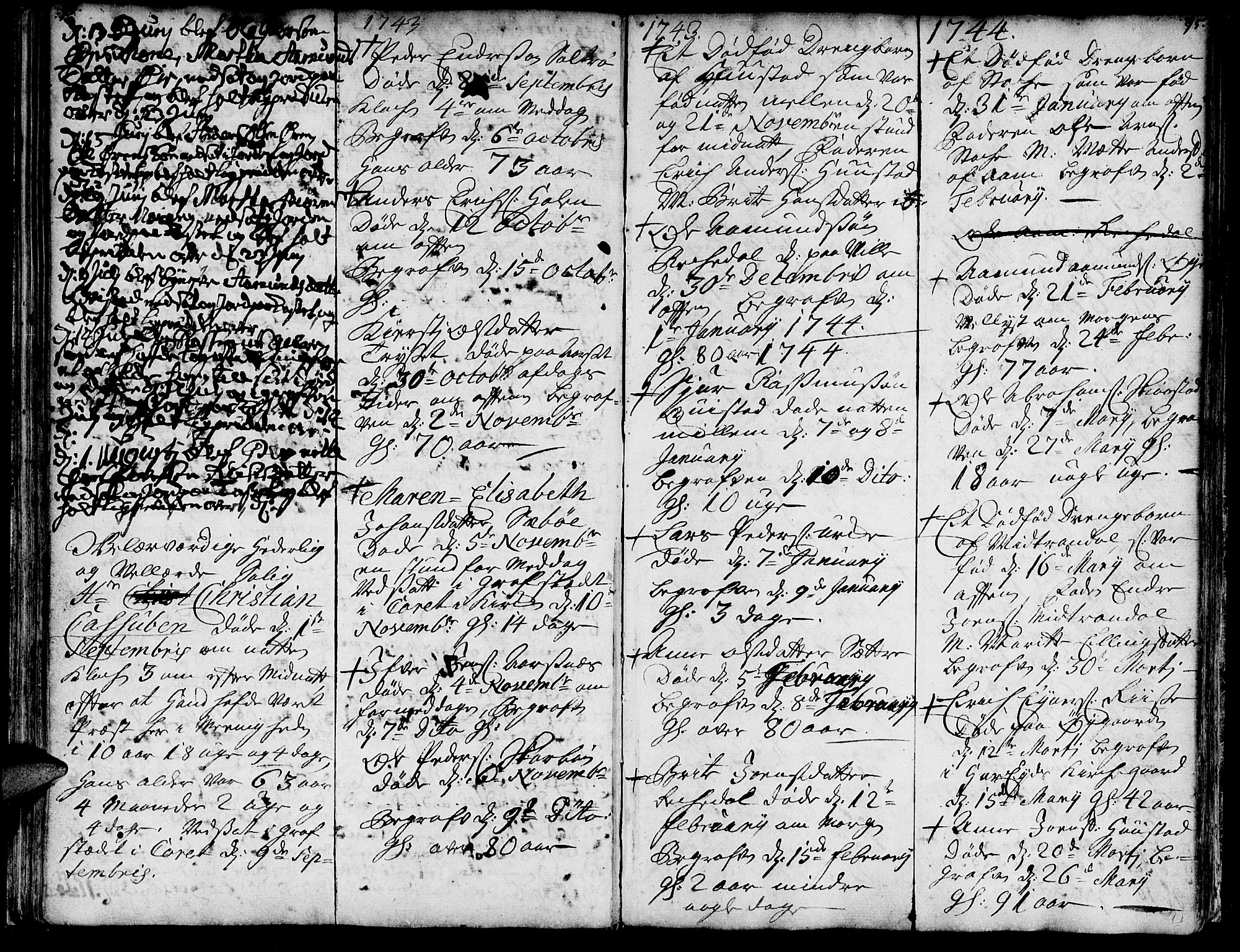 Ministerialprotokoller, klokkerbøker og fødselsregistre - Møre og Romsdal, SAT/A-1454/515/L0205: Parish register (official) no. 515A01, 1733-1764, p. 94-95
