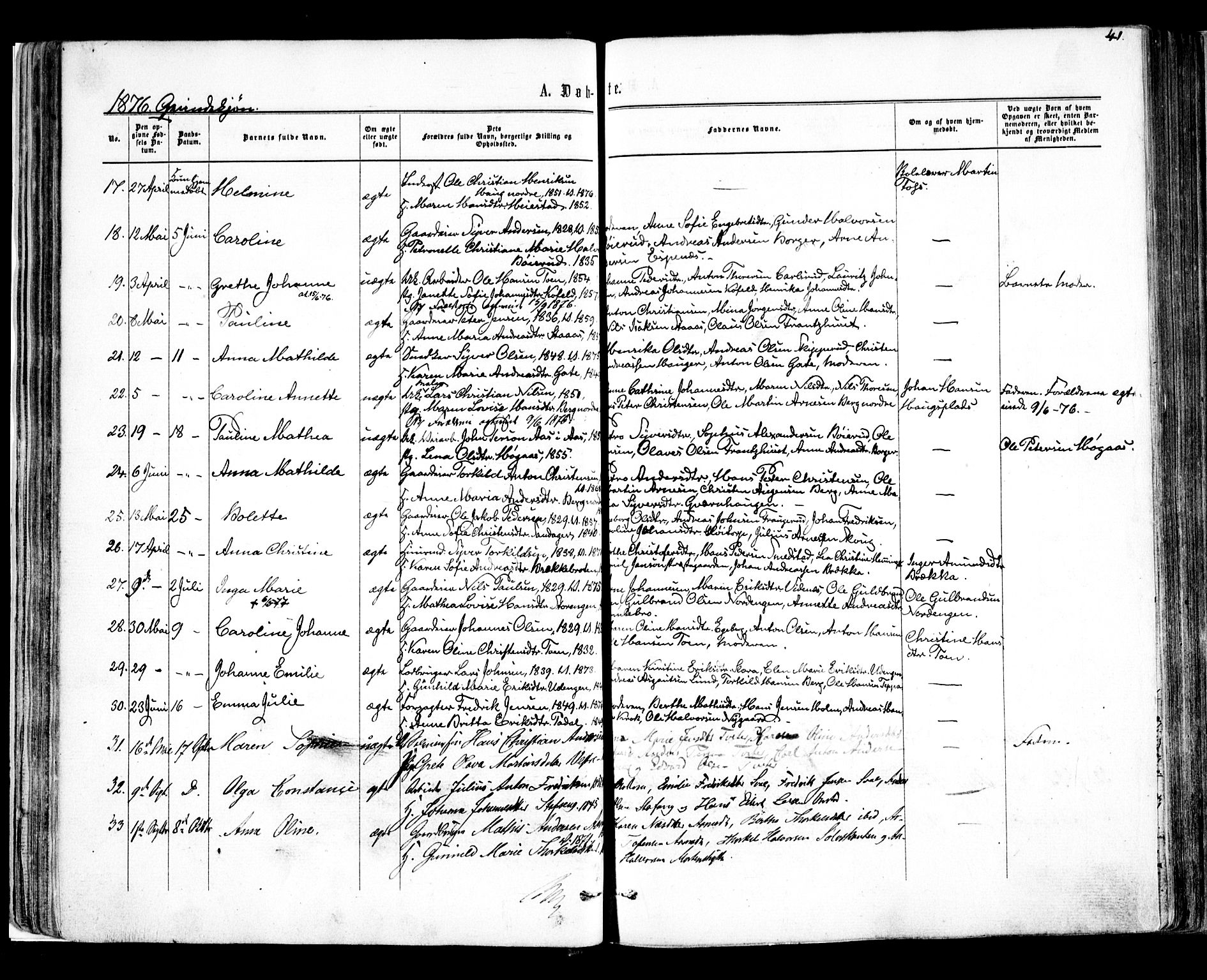 Skiptvet prestekontor Kirkebøker, SAO/A-20009/F/Fa/L0008: Parish register (official) no. 8, 1867-1877, p. 41