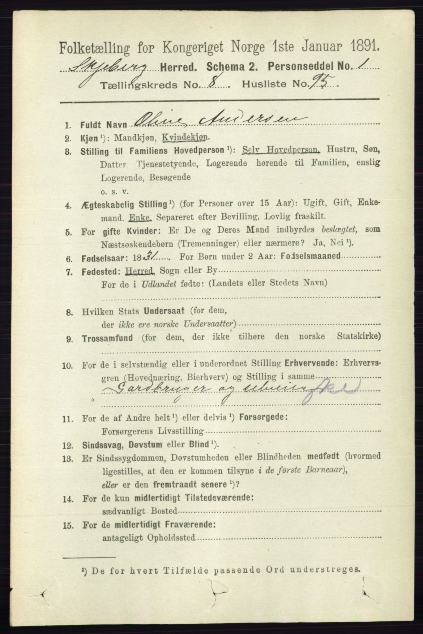 RA, 1891 census for 0115 Skjeberg, 1891, p. 4570