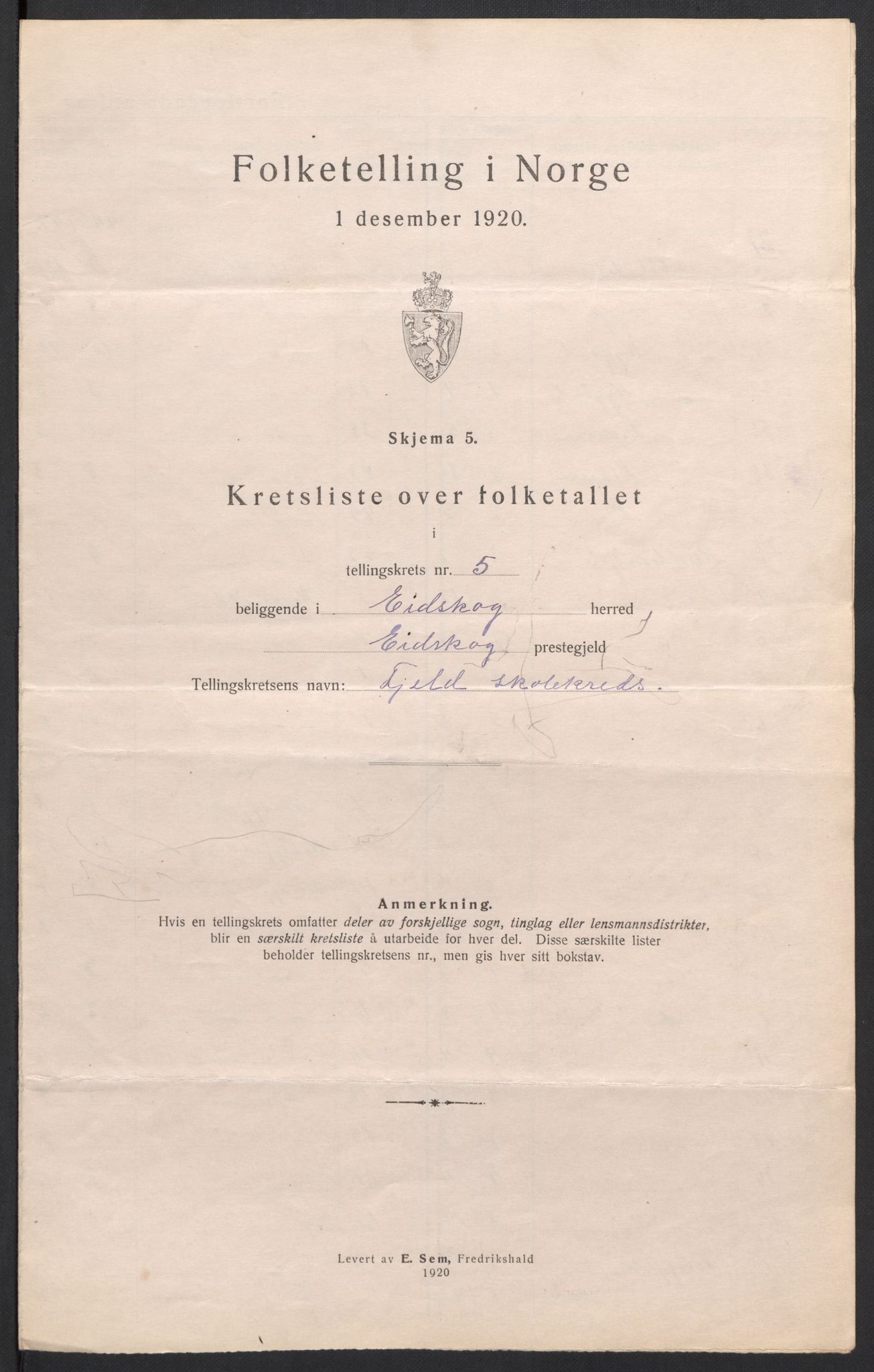 SAH, 1920 census for Eidskog, 1920, p. 25