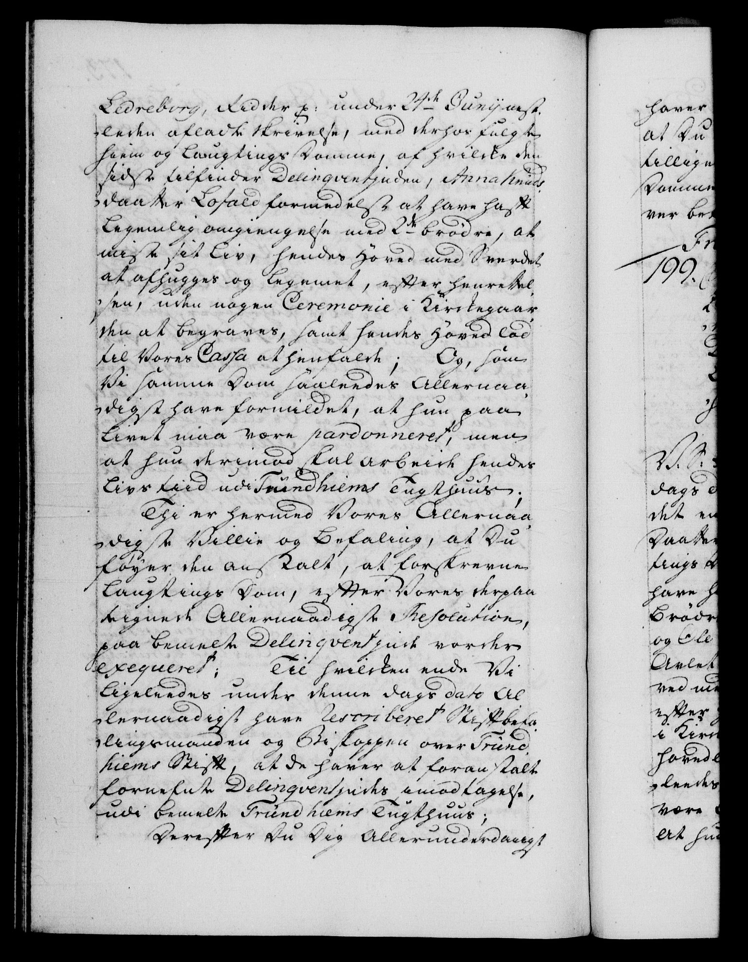 Danske Kanselli 1572-1799, RA/EA-3023/F/Fc/Fca/Fcab/L0032: Norske tegnelser, 1749-1750, p. 173b
