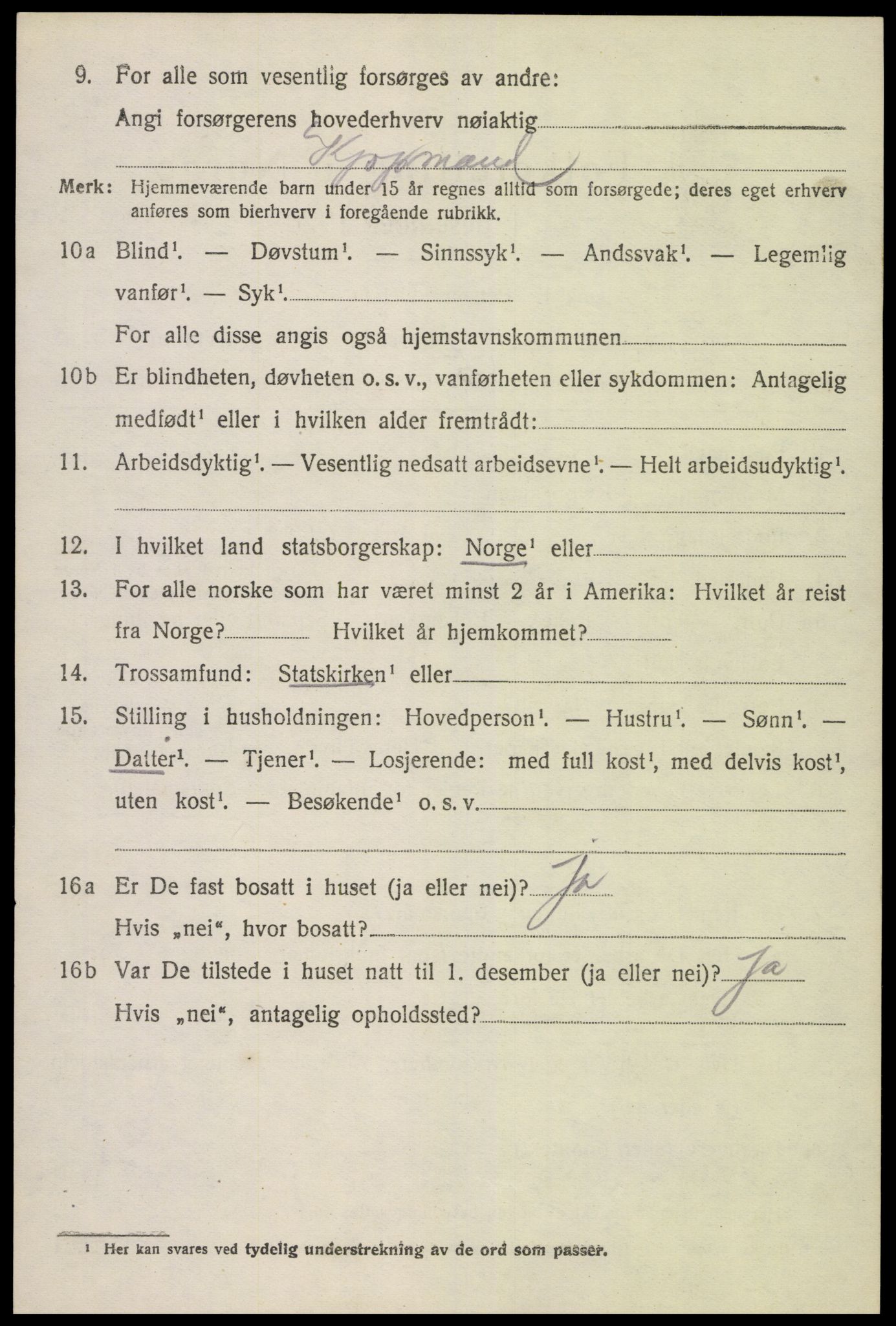 SAK, 1920 census for Øyestad, 1920, p. 6935